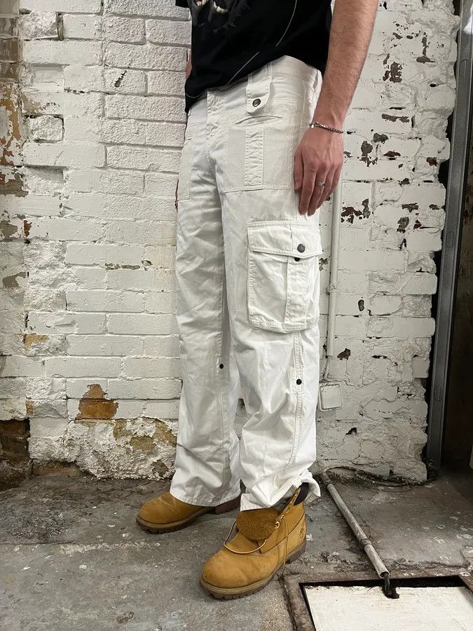 Dolce & Gabbana SS2003 Dolce & Gabbana White Multi Pockets Cargo Pants Size US 34 / EU 50 - 3 Thumbnail