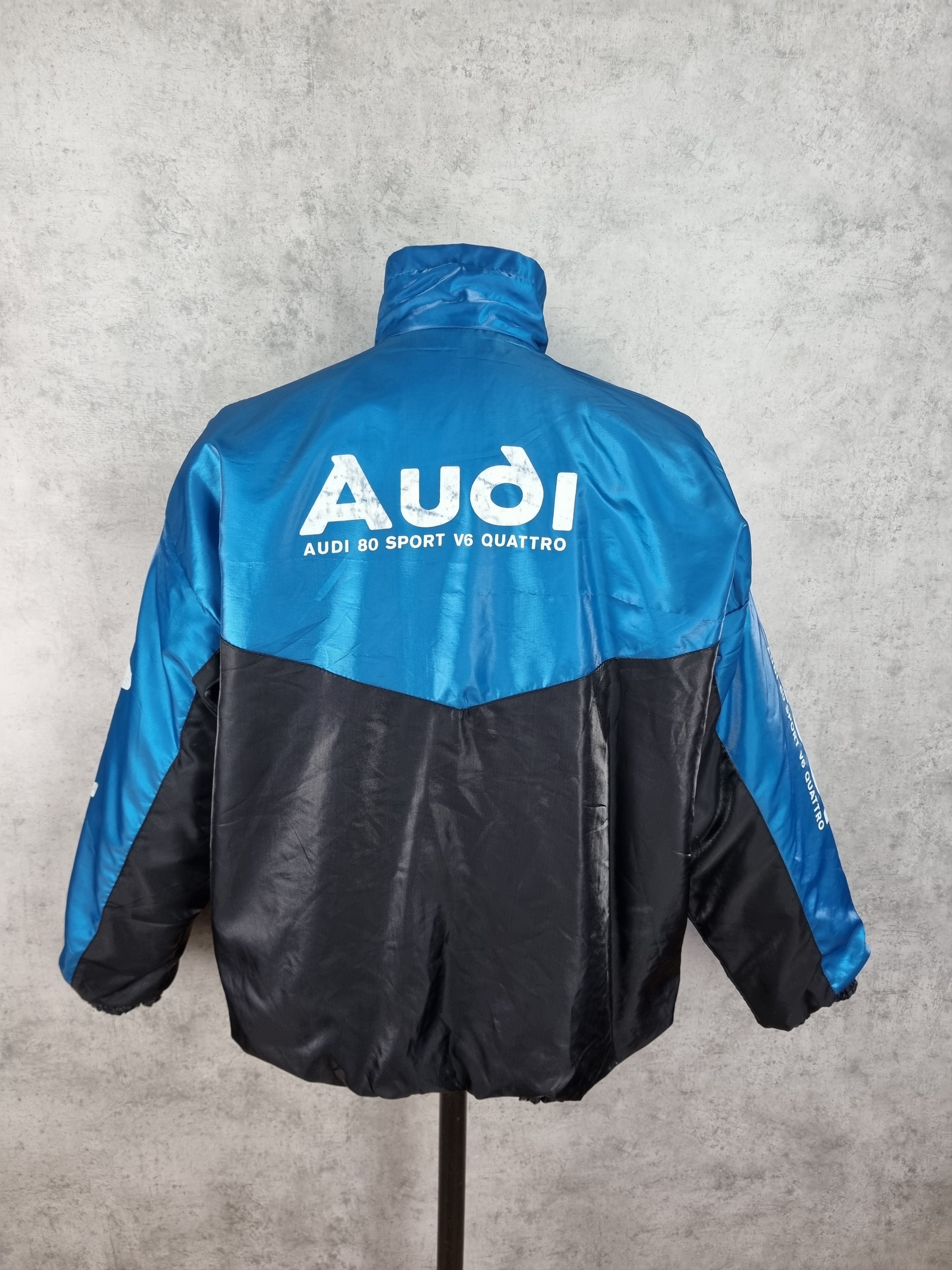 Audi × Vintage 80 Audi Sport V6 Quatro Nylon Vintage Moto Jacket Size US XXL / EU 58 / 5 - 4 Thumbnail