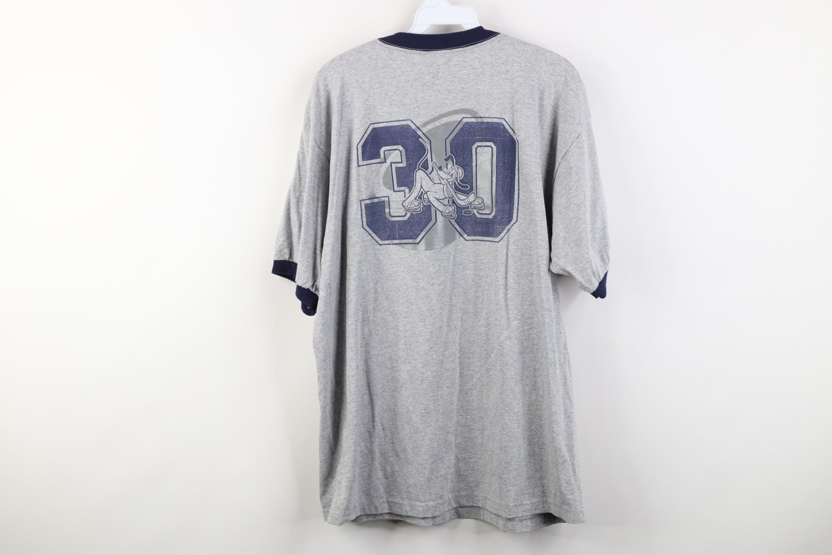 Disney Deadstock Vintage 90s Y2K Disney World Hockey Ringer T-Shirt Size US L / EU 52-54 / 3 - 10 Thumbnail