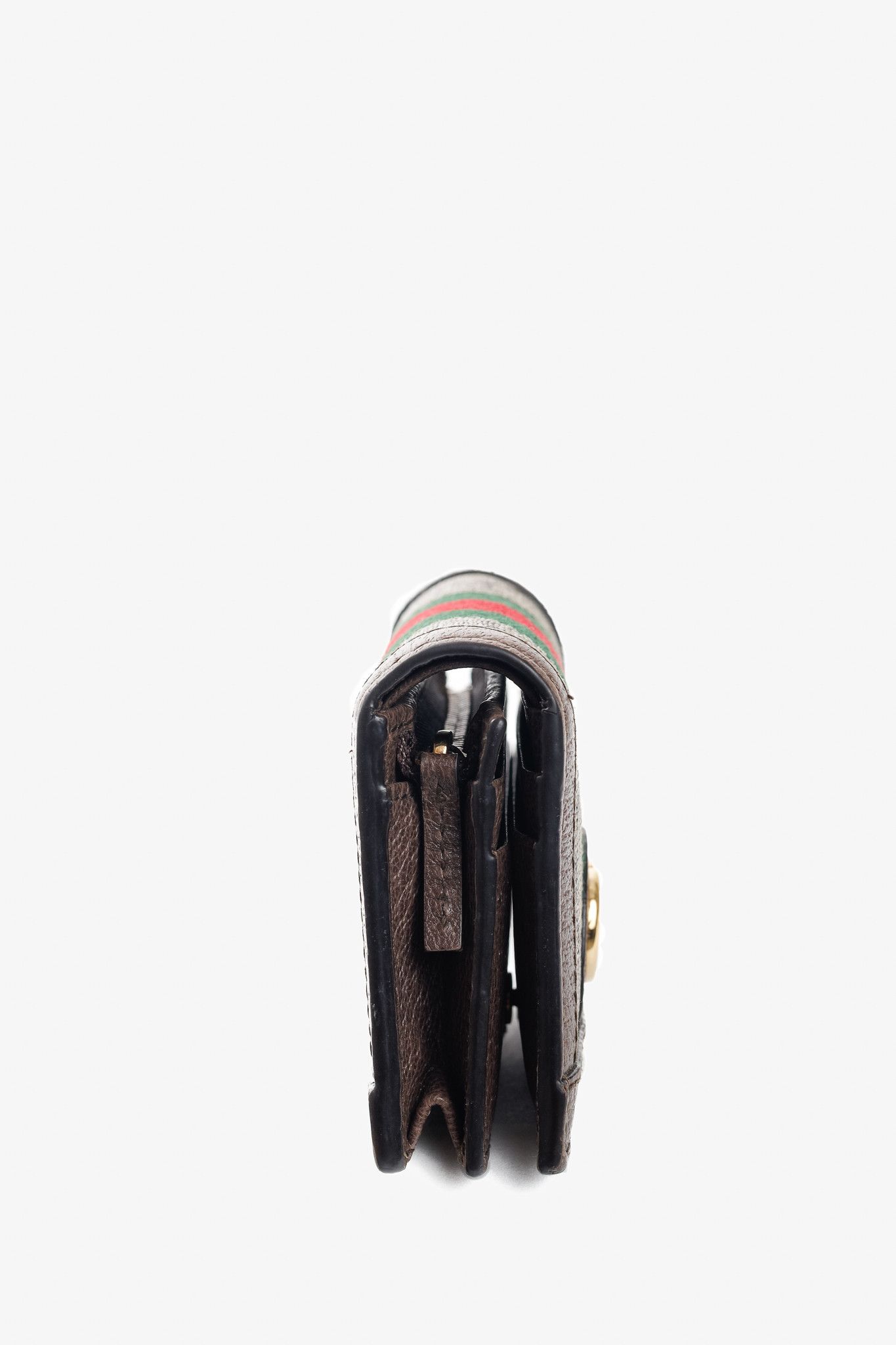 Gucci Gucci Beige & Ebony GG Supreme Ophidia Card Case Wallet Size ONE SIZE - 3 Thumbnail