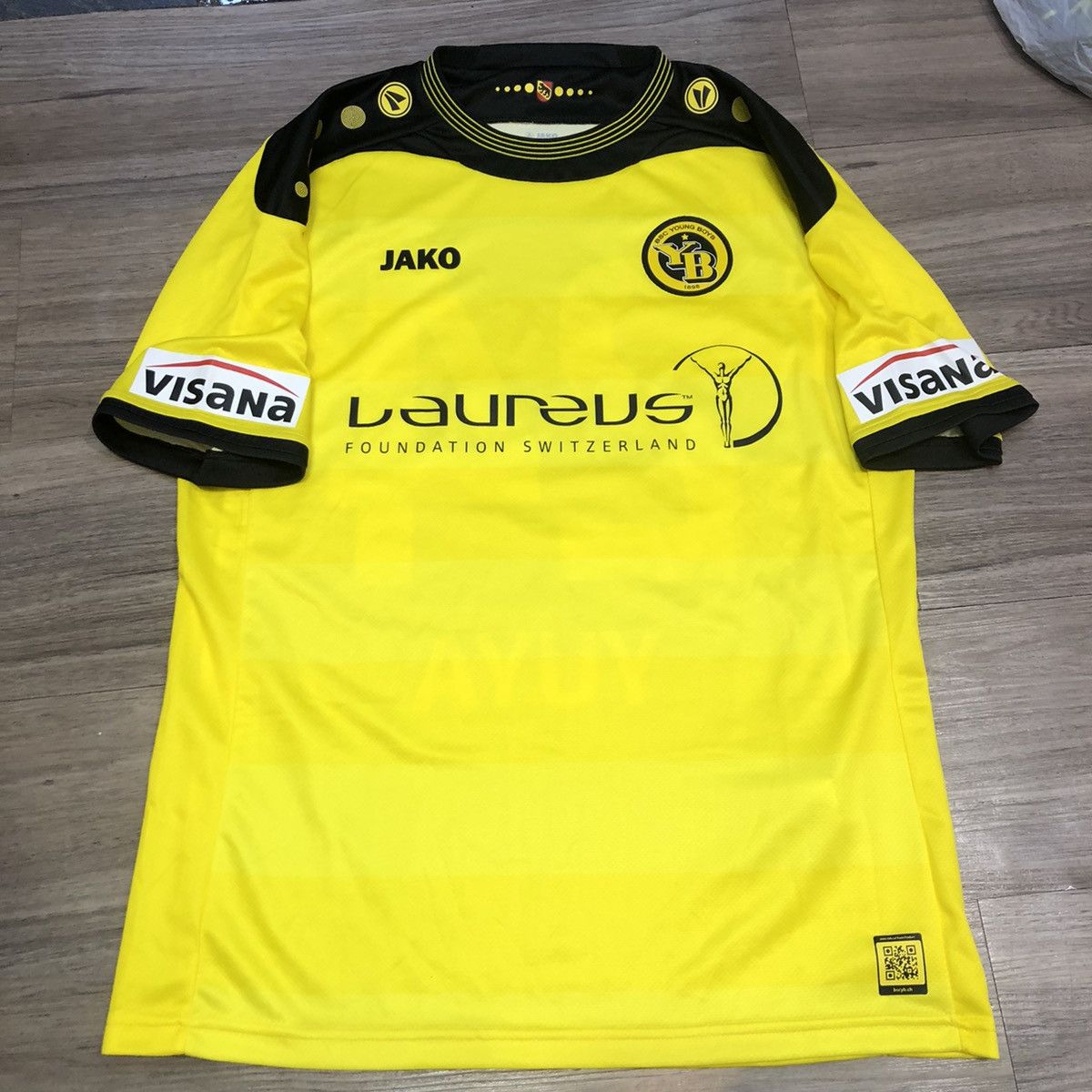 image of Soccer Jersey Young Boys 13/14 Home Shirt 24 Yuya in Yellow, Men's (Size Medium)