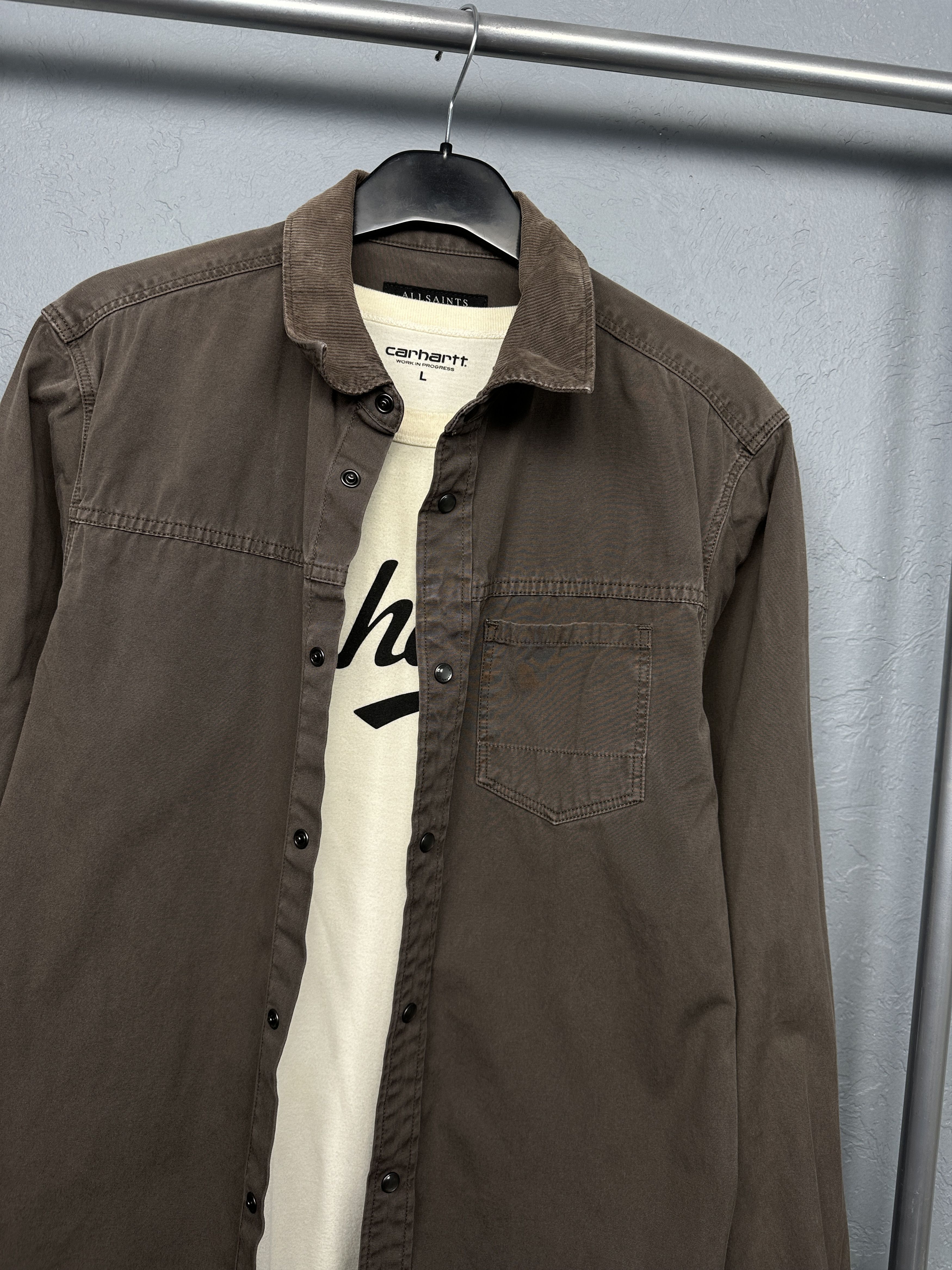 Allsaints Allsaints Mens Travail Shirt Overshirt Jacket Size US M / EU 48-50 / 2 - 2 Thumbnail
