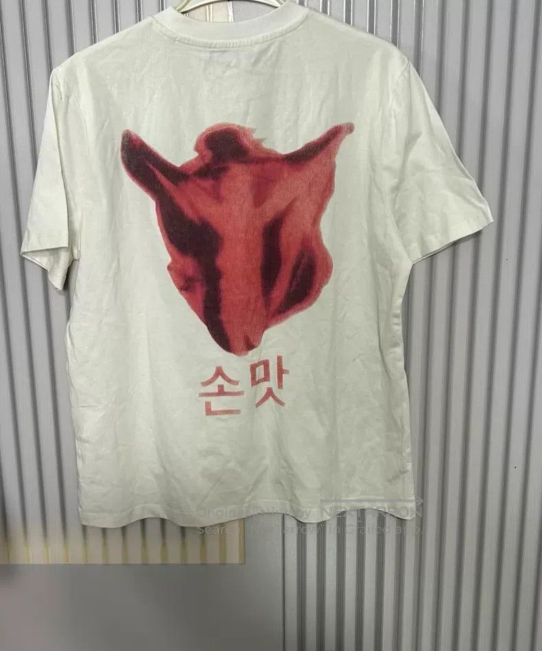 Our Legacy Our Legacy White Short Sleeve T-Shirt with Red Print Desig Size US S / EU 44-46 / 1 - 2 Thumbnail