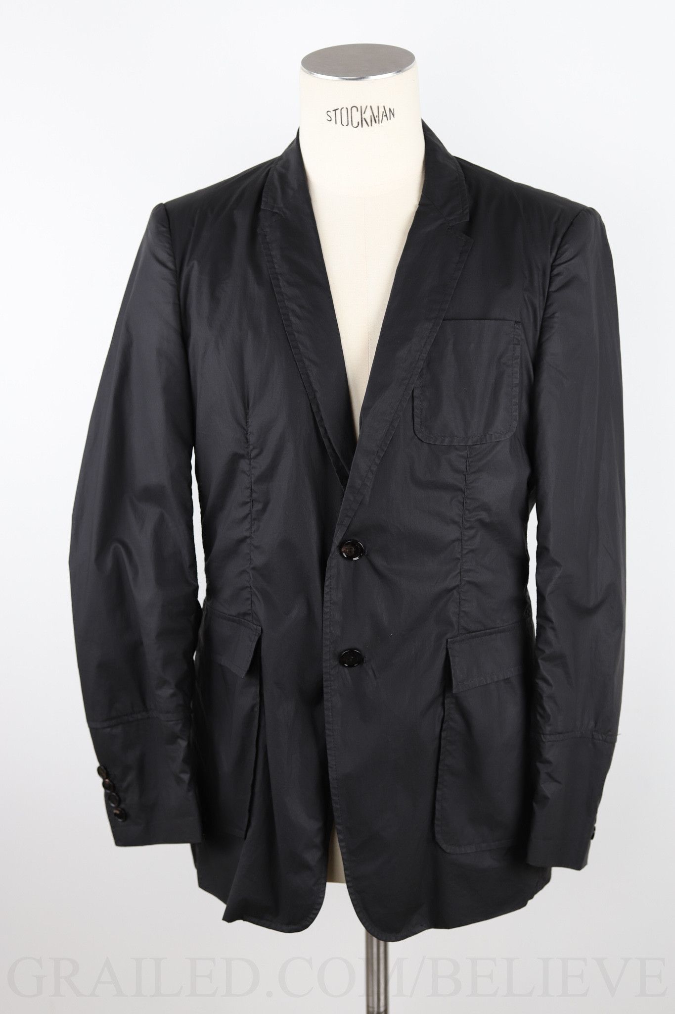 image of Burberry Prorsum Jacket Blazer Nylon Runway 312 in Black, Men's (Size Medium)