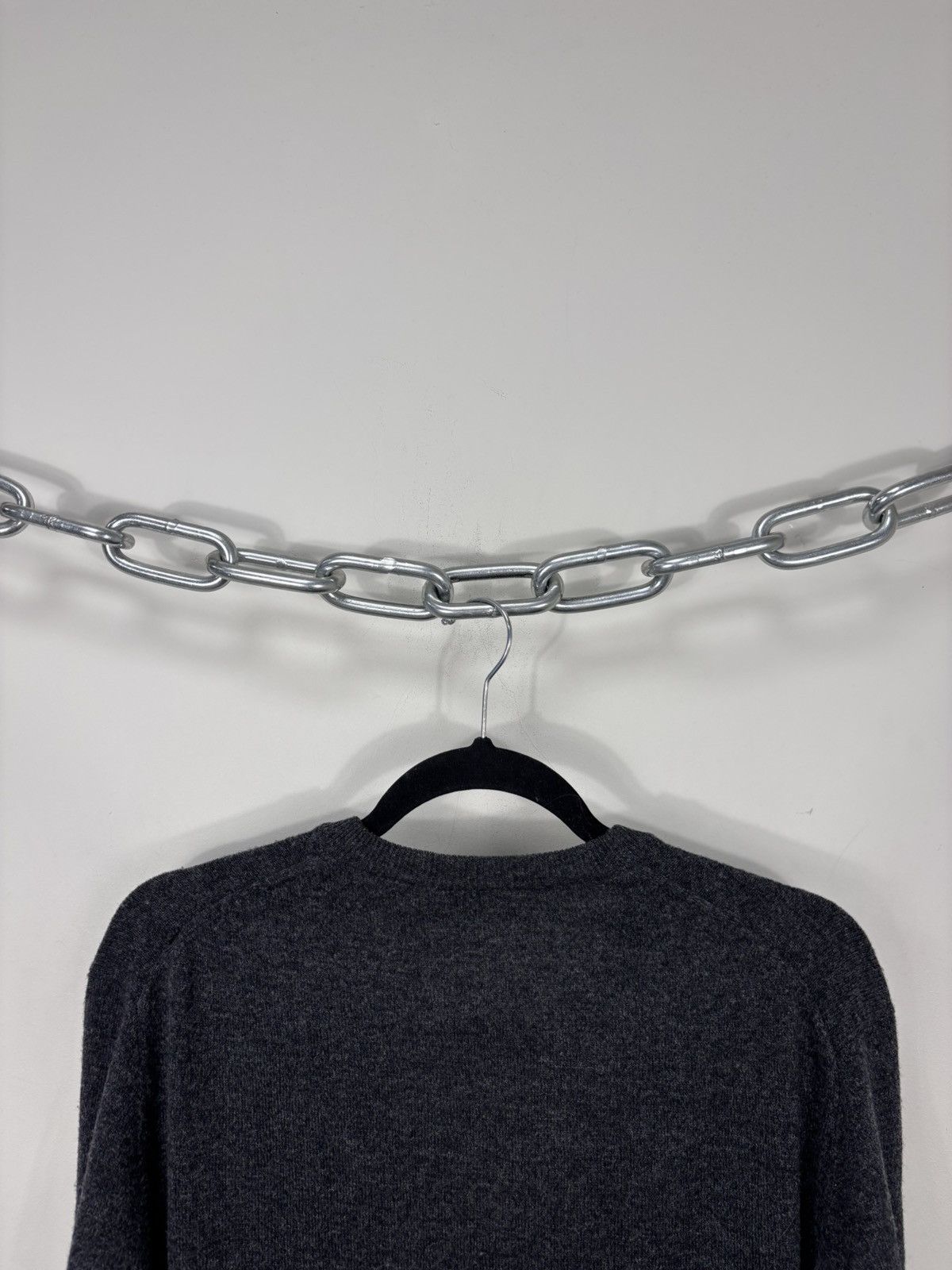 Lacoste Vintage Lacoste Men’s Dark Charcoal Grey Wool V-Neck Sweater Size US M / EU 48-50 / 2 - 13 Thumbnail
