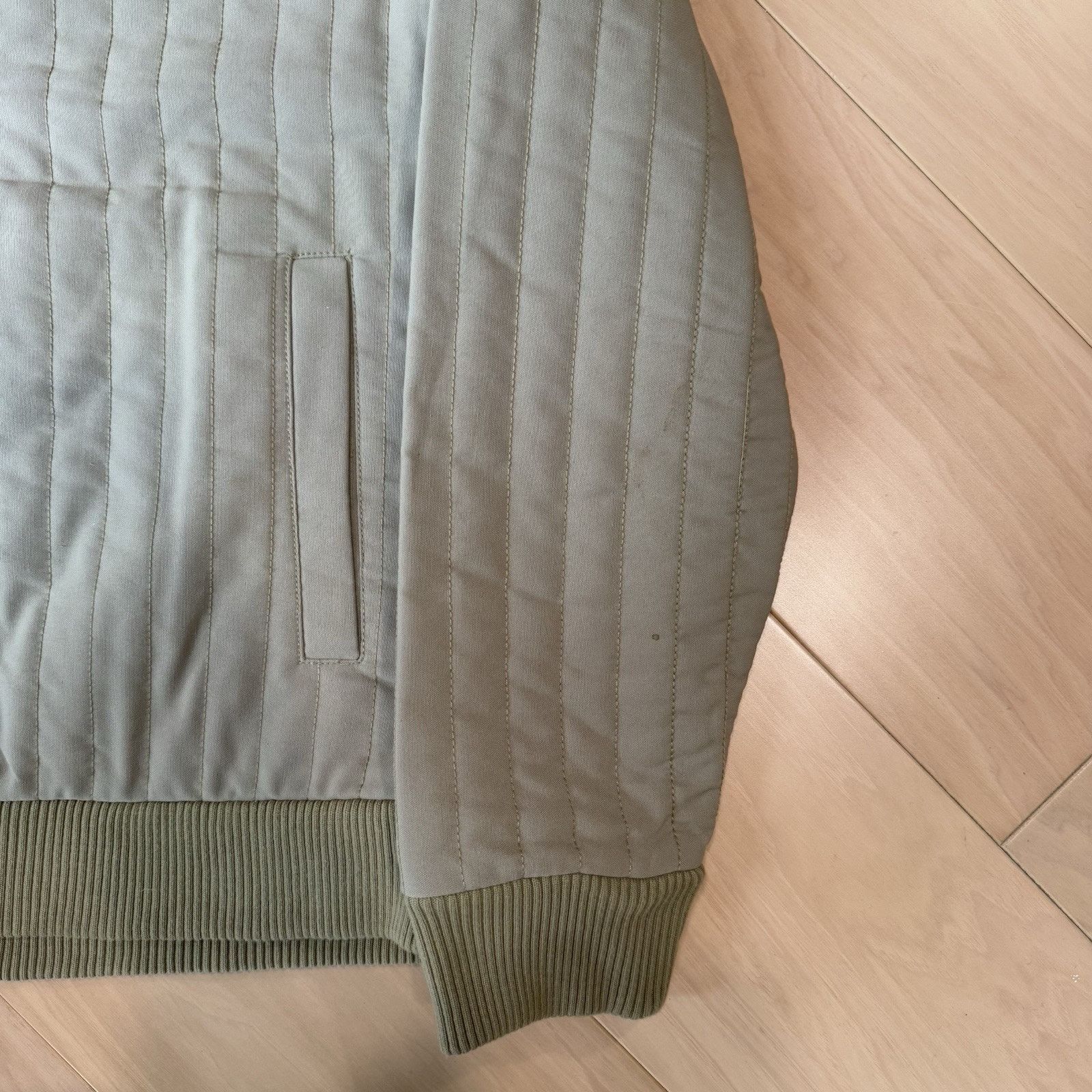 Criquet Criquet Quilted Bomber Jacket L Khaki Green Button Outerwear Size US L / EU 52-54 / 3 - 4 Thumbnail