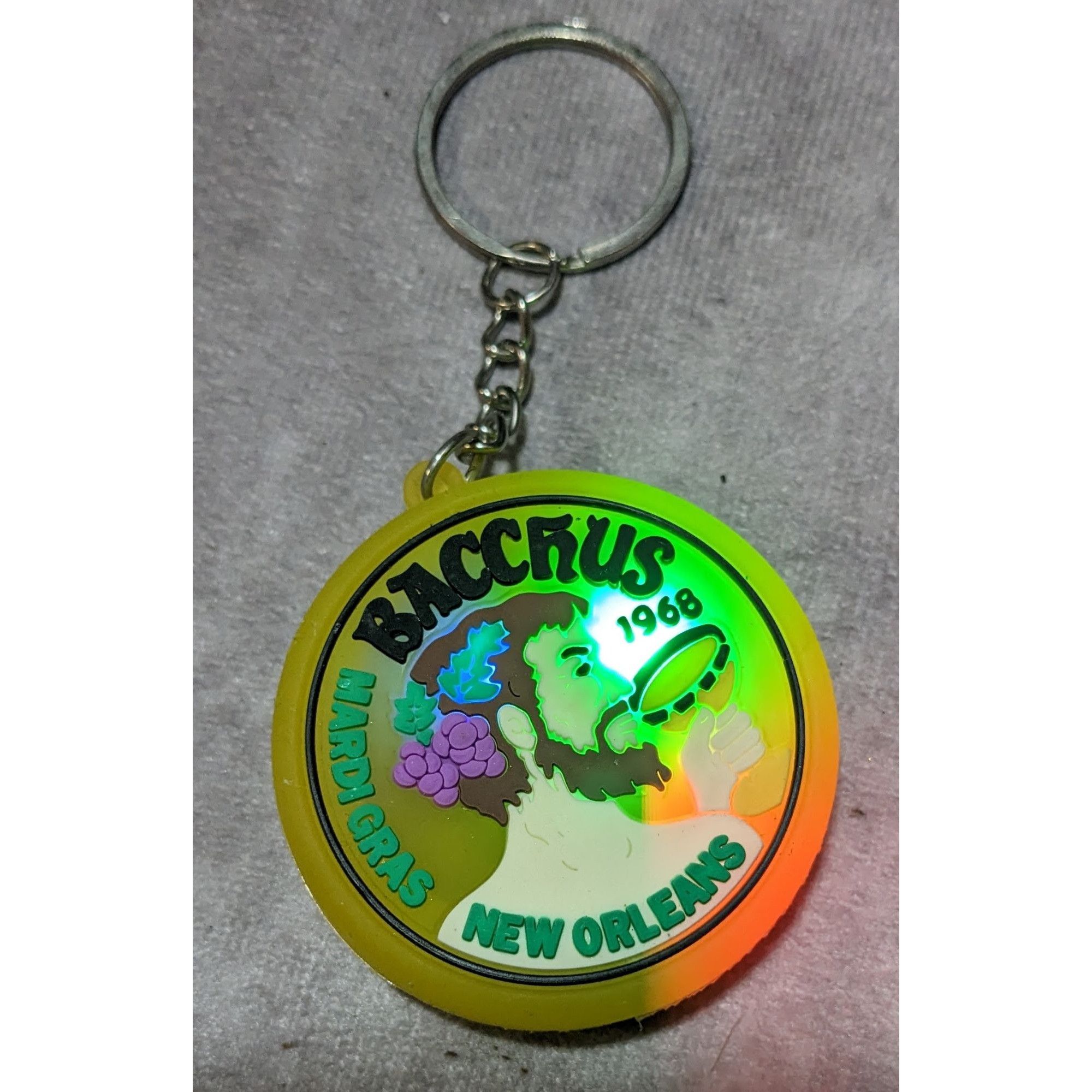 Other Bacchus Mardi Gras New Orleans Light Up Keychain Size ONE SIZE - 6 Thumbnail
