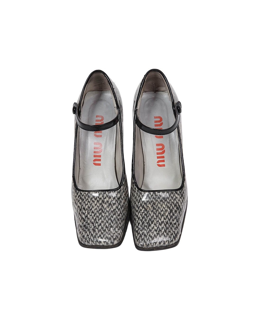 Miu Miu Miu Miu F/W1998 Plastic Wrap Tweed Heels Size US 7 / IT 37 - 6 Thumbnail