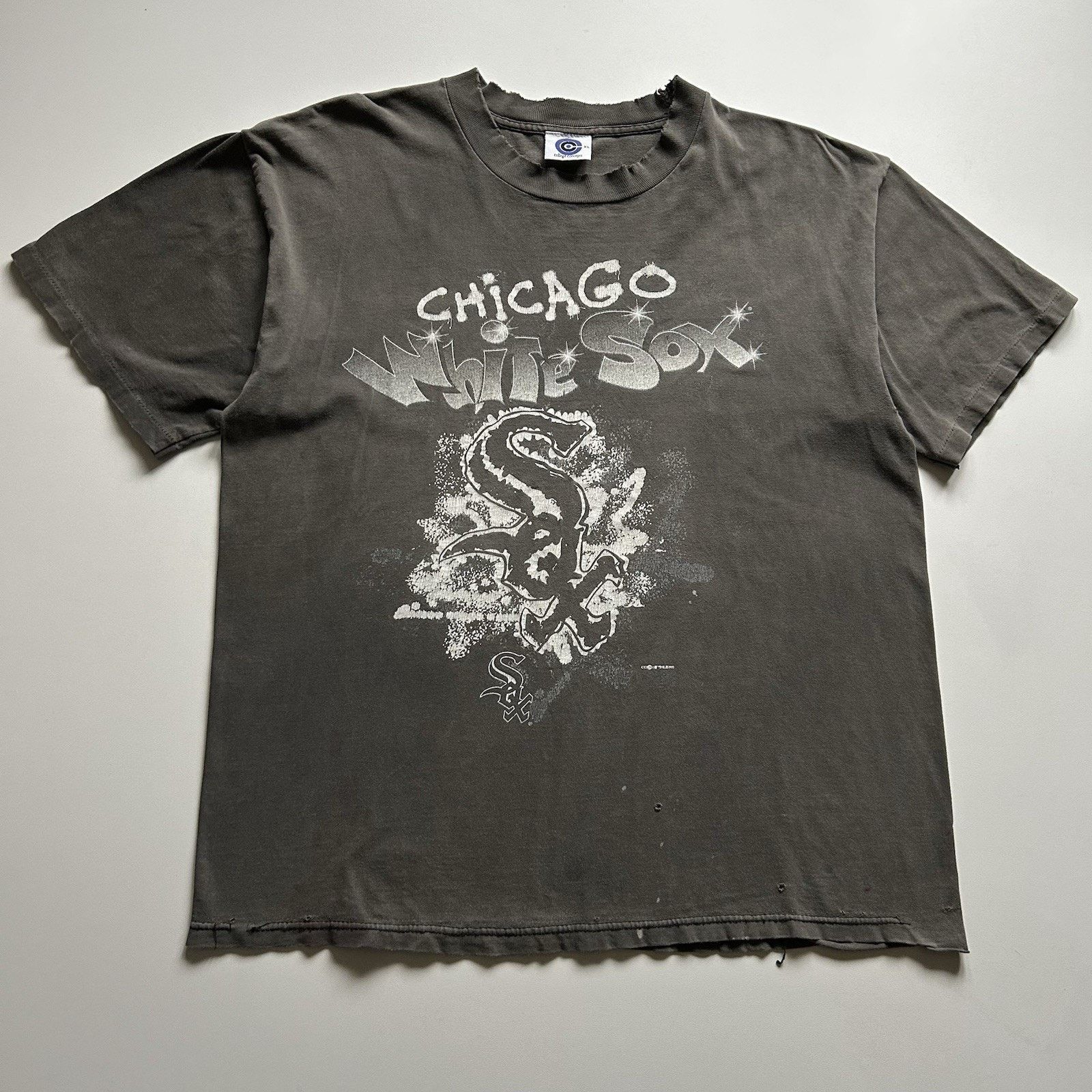 Vintage 90s Chicago White Sox Shirt XL 1993 MLB Faded Black
