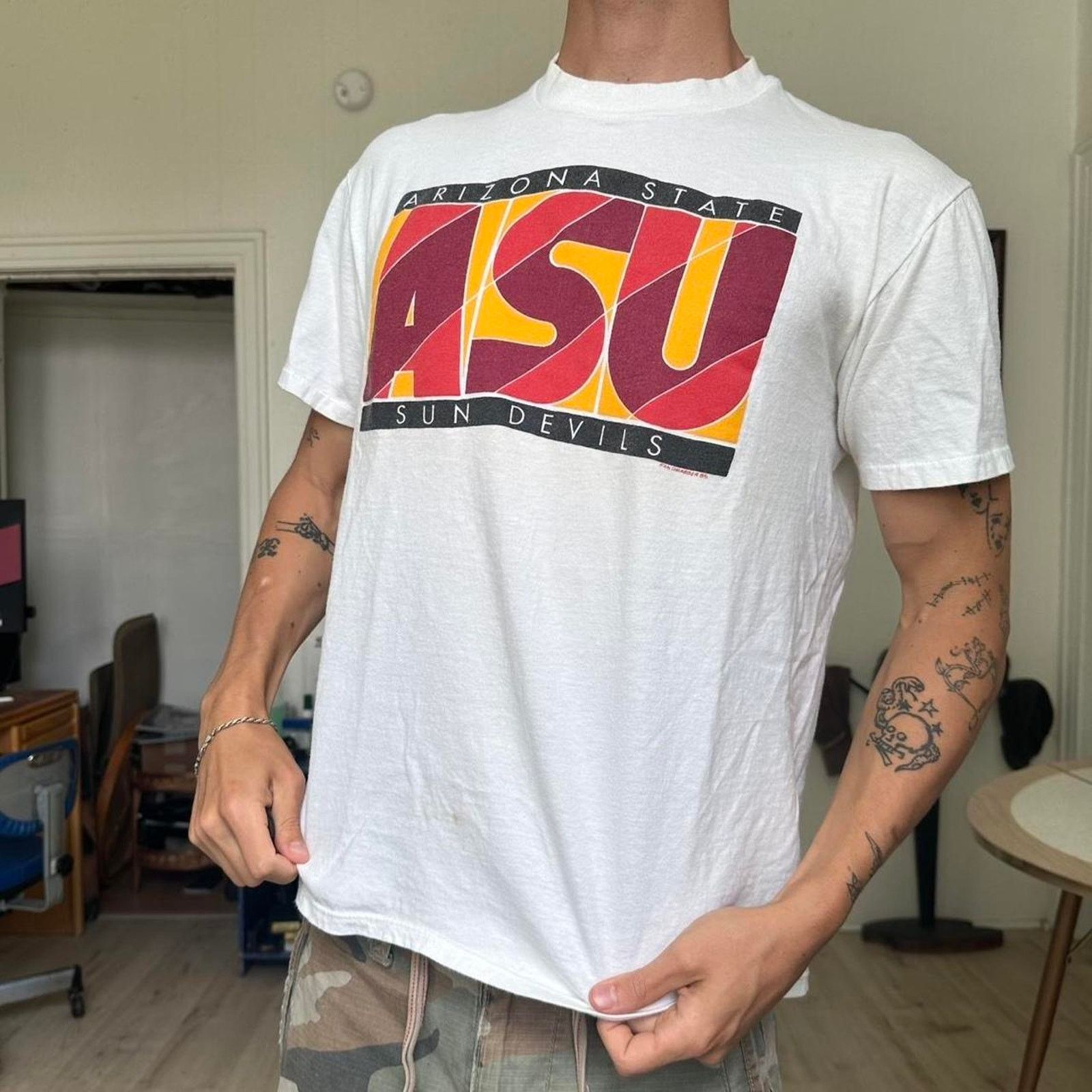 Vintage Vintage 80s ASU Arizona State Sundevils Graphic Cotton Tee Size US M / EU 48-50 / 2 - 3 Thumbnail