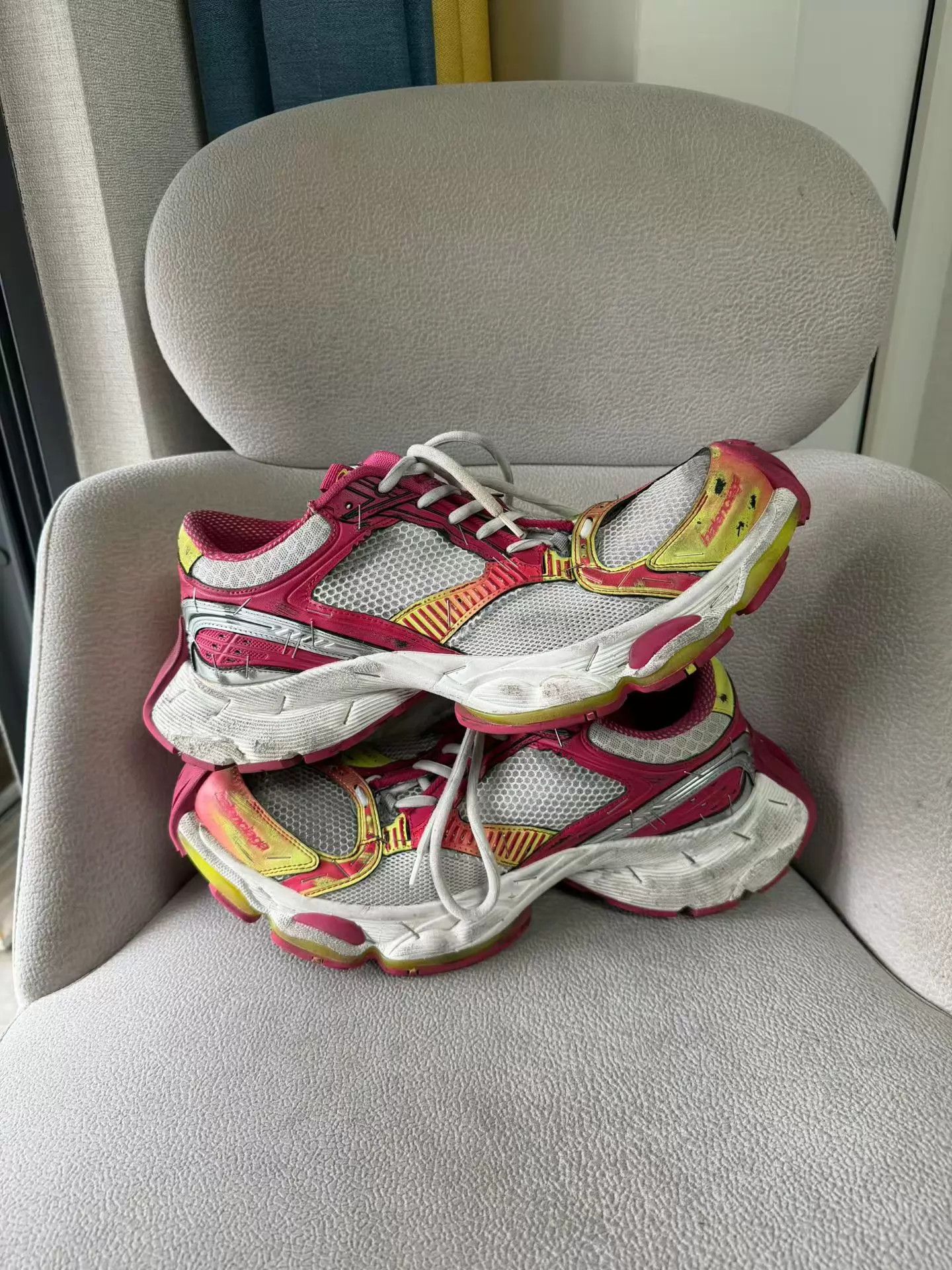 Balenciaga Balenciaga Stapler Red White Yellow Dad Shoe 43 99N Size US 10 / EU 43 - 5 Thumbnail