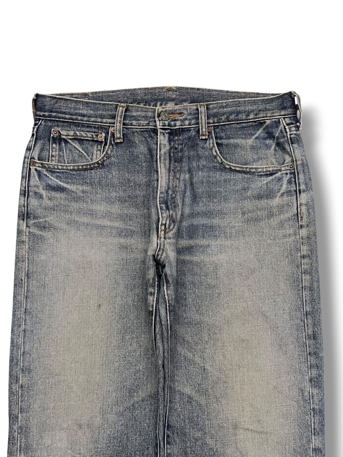 Japanese Brand Baggy Vintage Bobson Chessking Japan - Faded Wash,Distressed Size US 33 - 4 Thumbnail