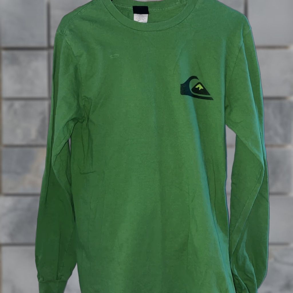 Quiksilver VINTAGE Quicksilver Long Sleeve T Shirt Green Small Mens S Size US S / EU 44-46 / 1 - 1 Thumbnail