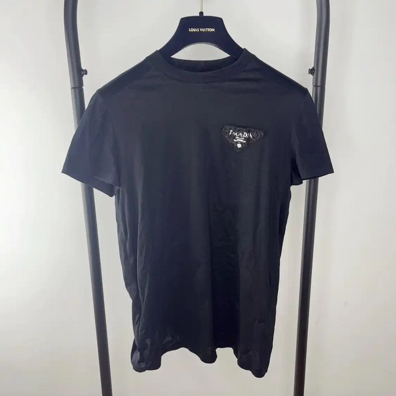 Prada Prada Black Cotton Men's T-Shirt Size US XS / EU 42 / 0 - 1 Thumbnail