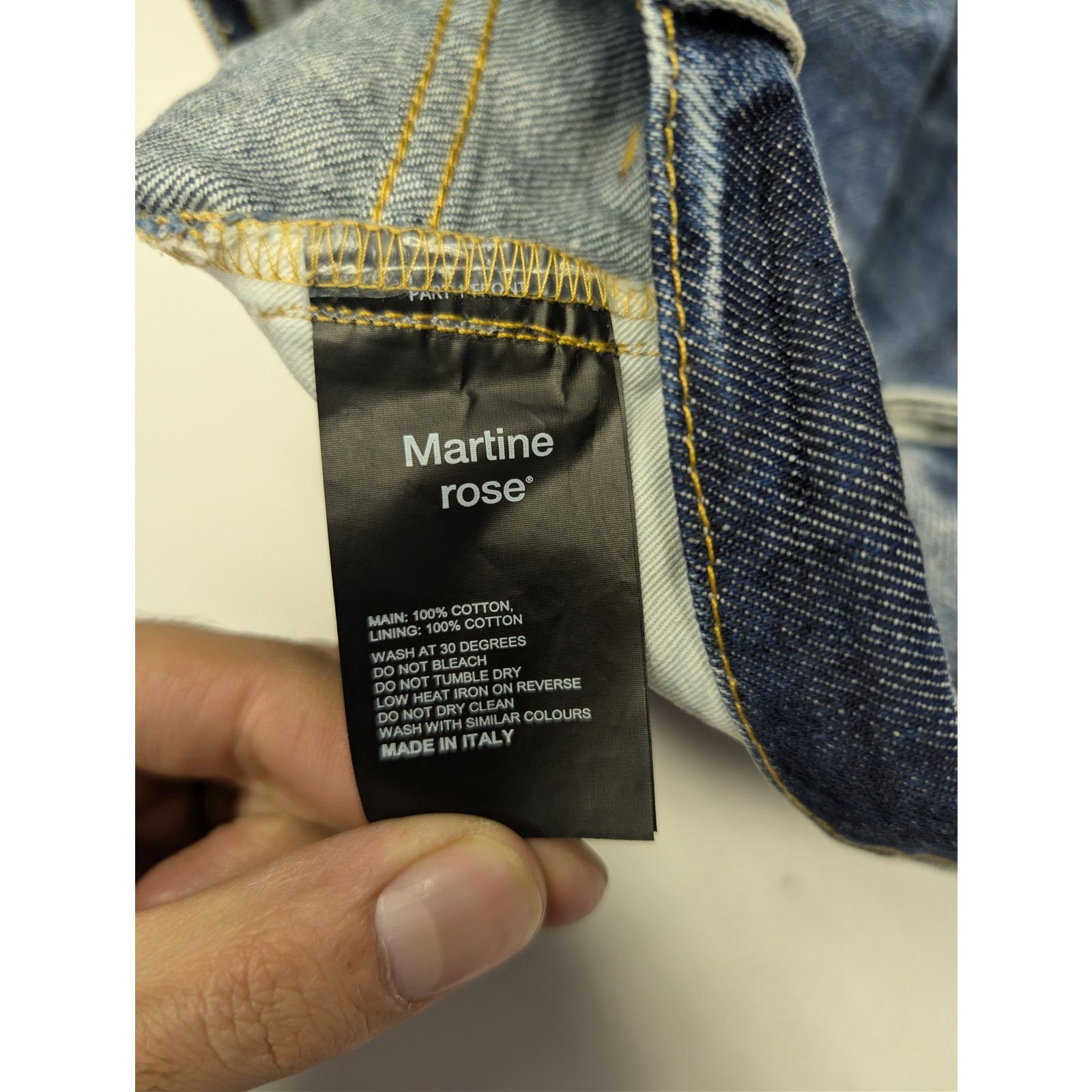 Martine Rose o1rshd1 Zip Denim Jean Short in Blue Acid Size US 32 / EU 48 - 16 Thumbnail