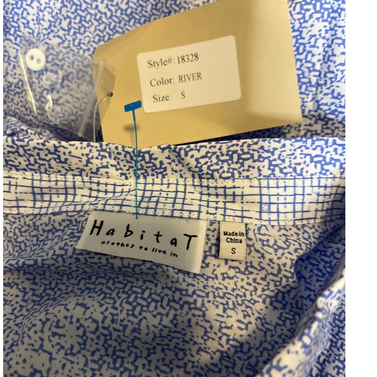 Habitat Habitat Clothes To Live In white blue button down Sz S 18328 Size S / US 4 / IT 40 - 3 Thumbnail