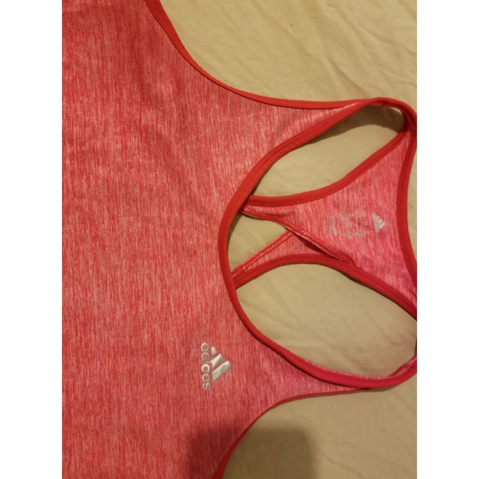 Adidas Womens adidas Tank Shirt XS Red Athletic Gym Workout Size XS / US 0-2 / IT 36-38 - 2 Thumbnail