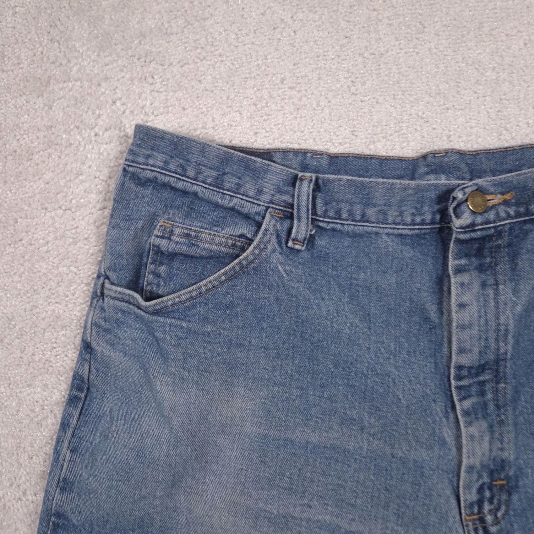 Wrangler Wrangler Shorts Mens 40 Blue Denim Relaxed Fit Bermuda Casual Size US 40 / EU 56 - 3 Thumbnail