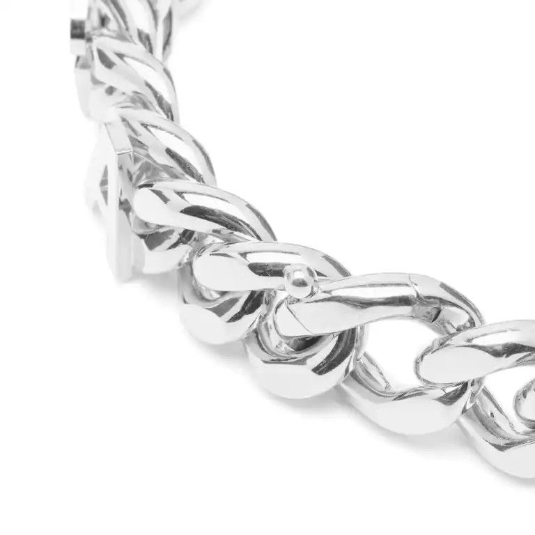 Balenciaga o1srvl11e0825 Size: OS / Chain Logo Bracelet in Silver Size ONE SIZE - 2 Thumbnail