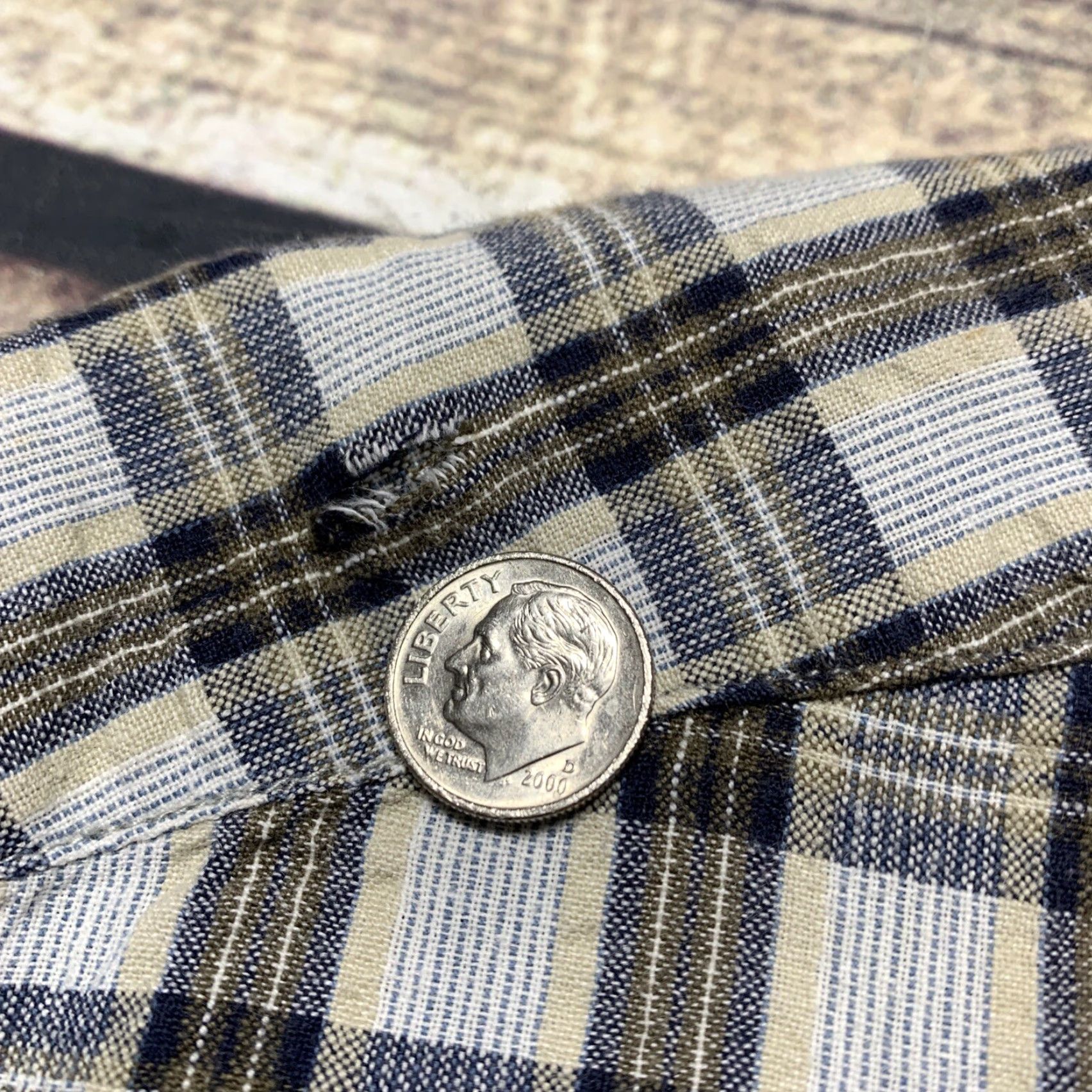 Vintage Columbia Shirt Men Button-Up Casual Plaid Short Sleeve Blue Brown Cream USA Sportswear Size L Size US L / EU 52-54 / 3 - 4 Thumbnail