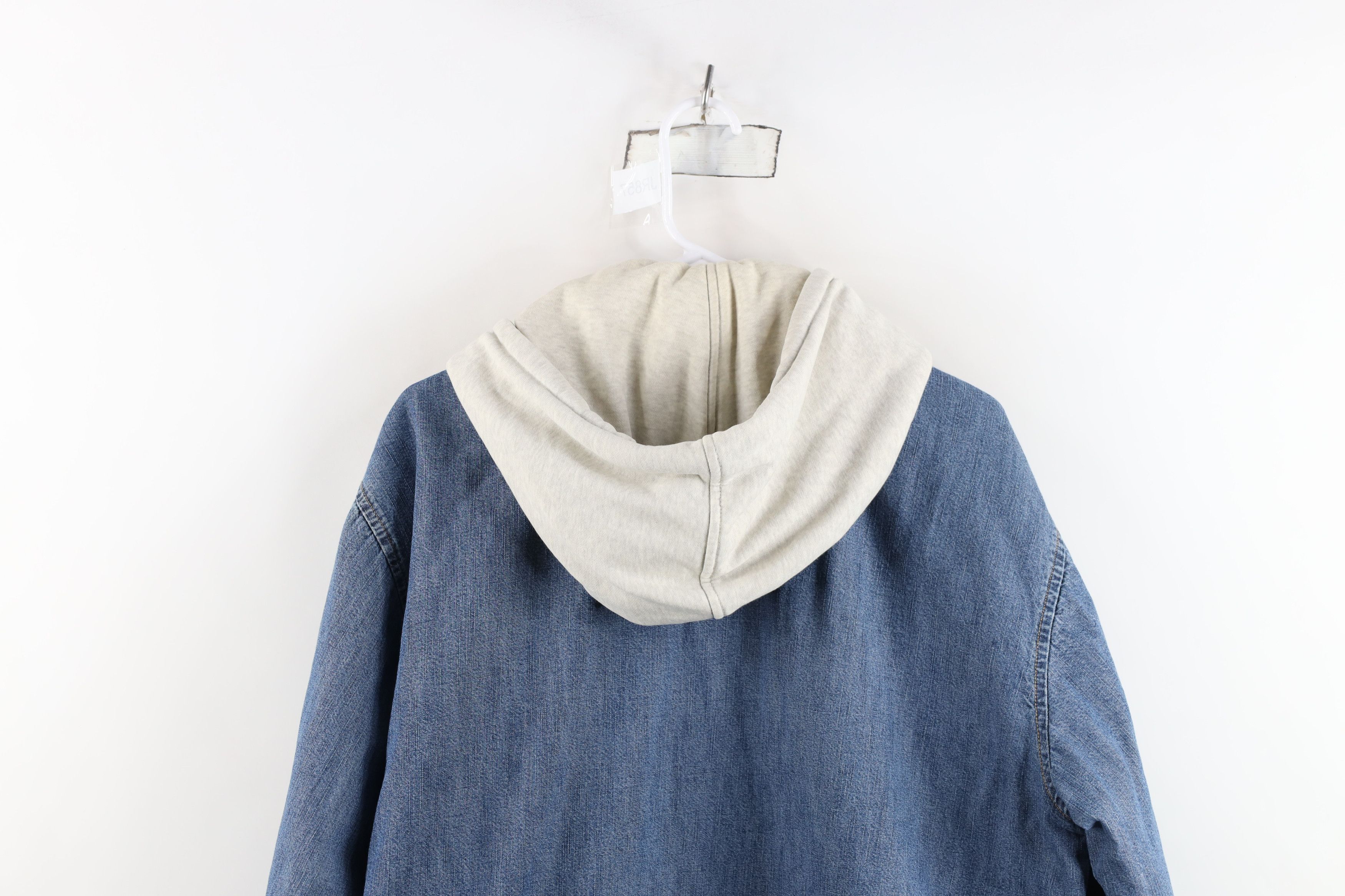 Vintage Vintage Streetwear Denim Jean Hooded Shirt Jacket Jac Shirt Size US L / EU 52-54 / 3 - 13 Thumbnail