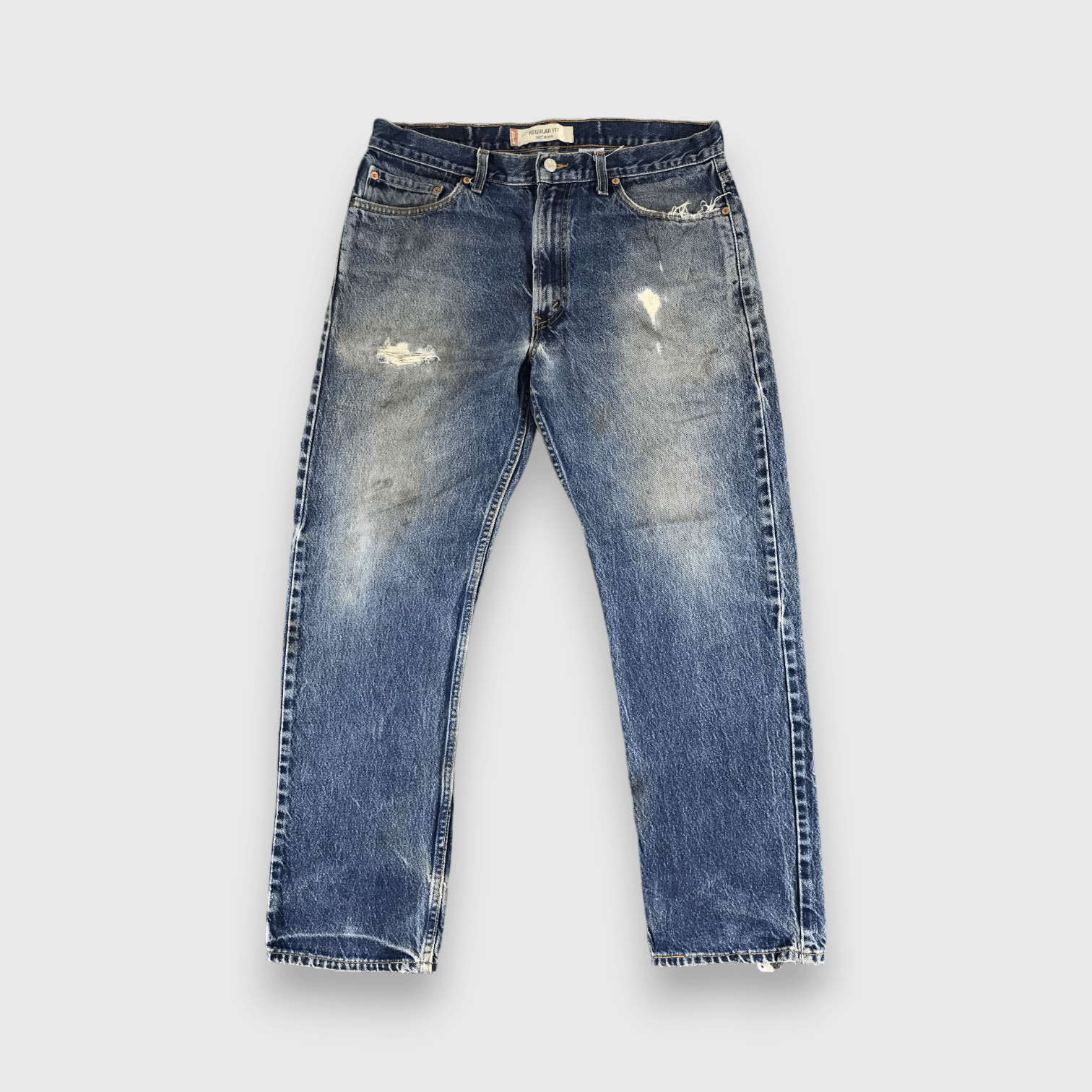 Levi's Faded Blue Vintage Levis 505 Jeans Distressed Denim -J469 Size US 36 / EU 52 - 1 Thumbnail