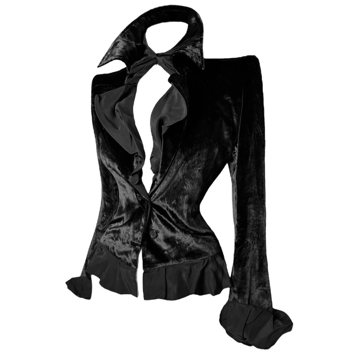 Yves Saint Laurent Iconic Tom Ford for YSL velvet silk blazer FALL 2002 Size S / US 4 / IT 40 - 2 Thumbnail