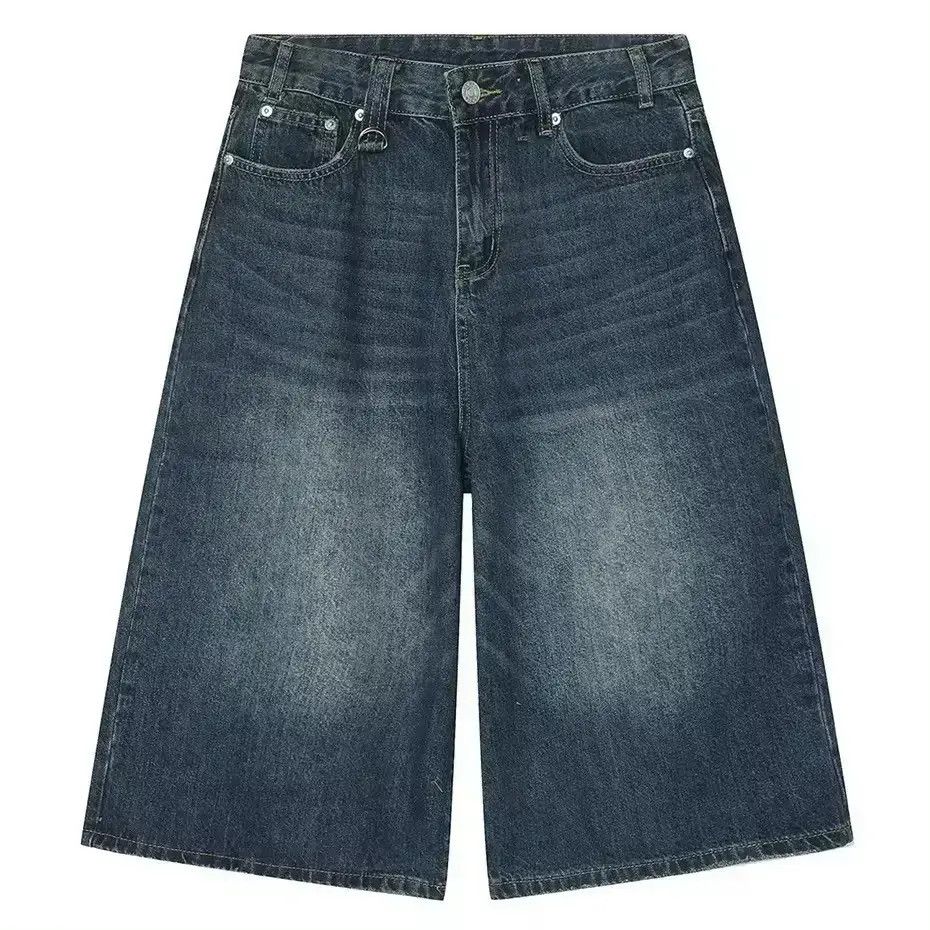 Japanese Brand Vintage Fade Wide Leg Short Denim Jorts Size US 30 / EU 46 - 6 Thumbnail