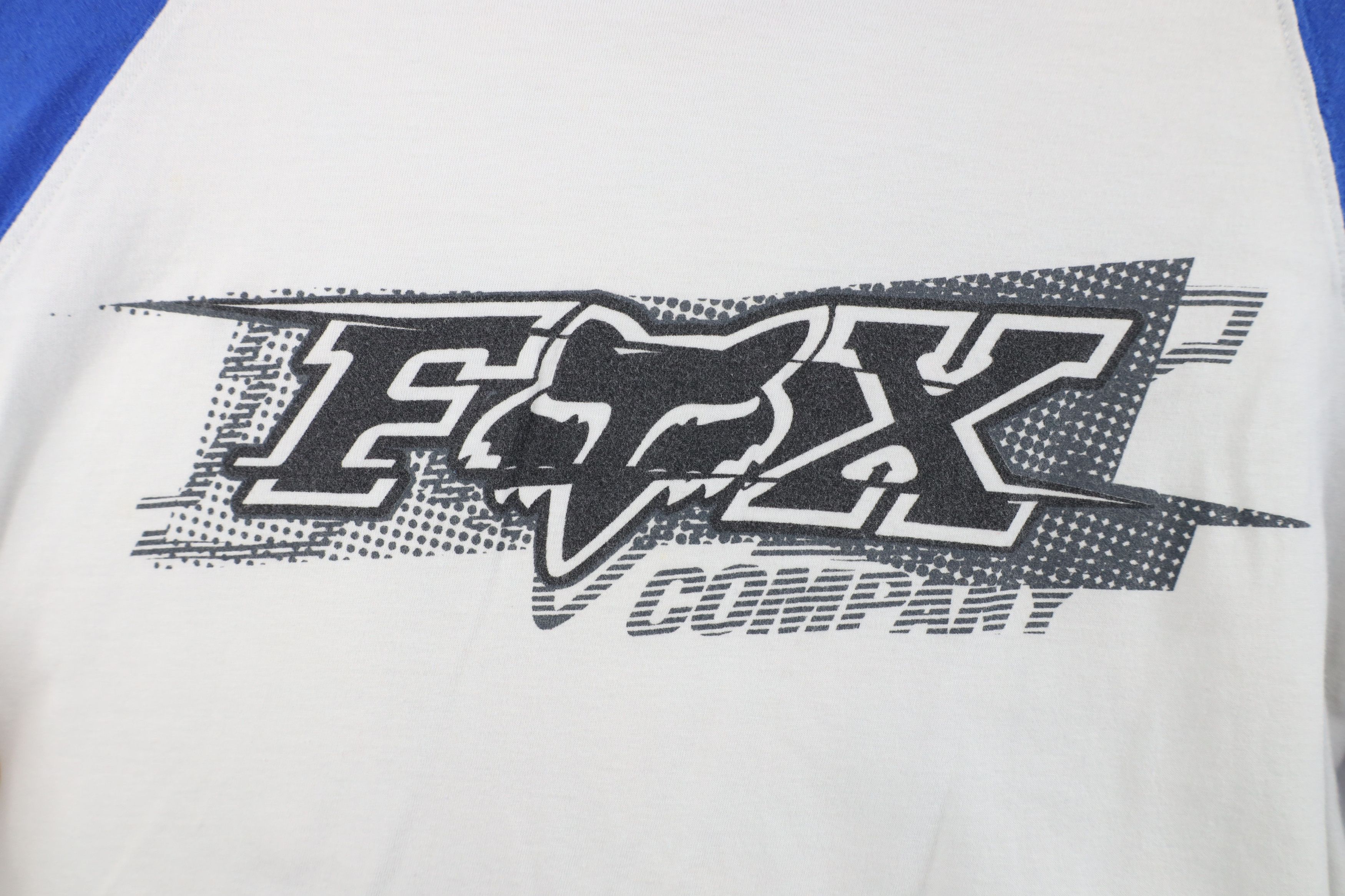 Fox Racing Vintage 90s Y2K Fox Racing Long Sleeve T-Shirt White Blue Size US L / EU 52-54 / 3 - 7 Thumbnail
