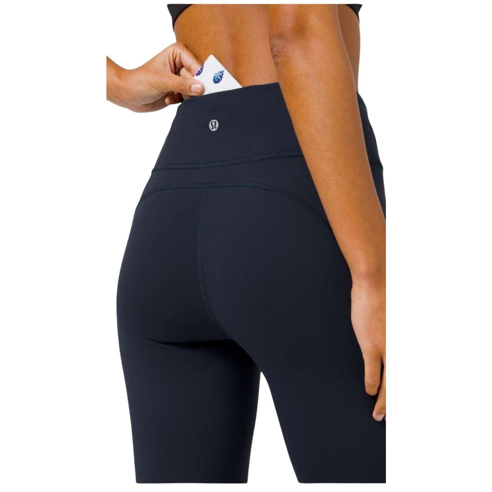 Lululemon Lululemon Invigorate Blue Yoga Crop Leggings Sz 4 Pockets Size 27" / US 4 / IT 40 - 4 Thumbnail