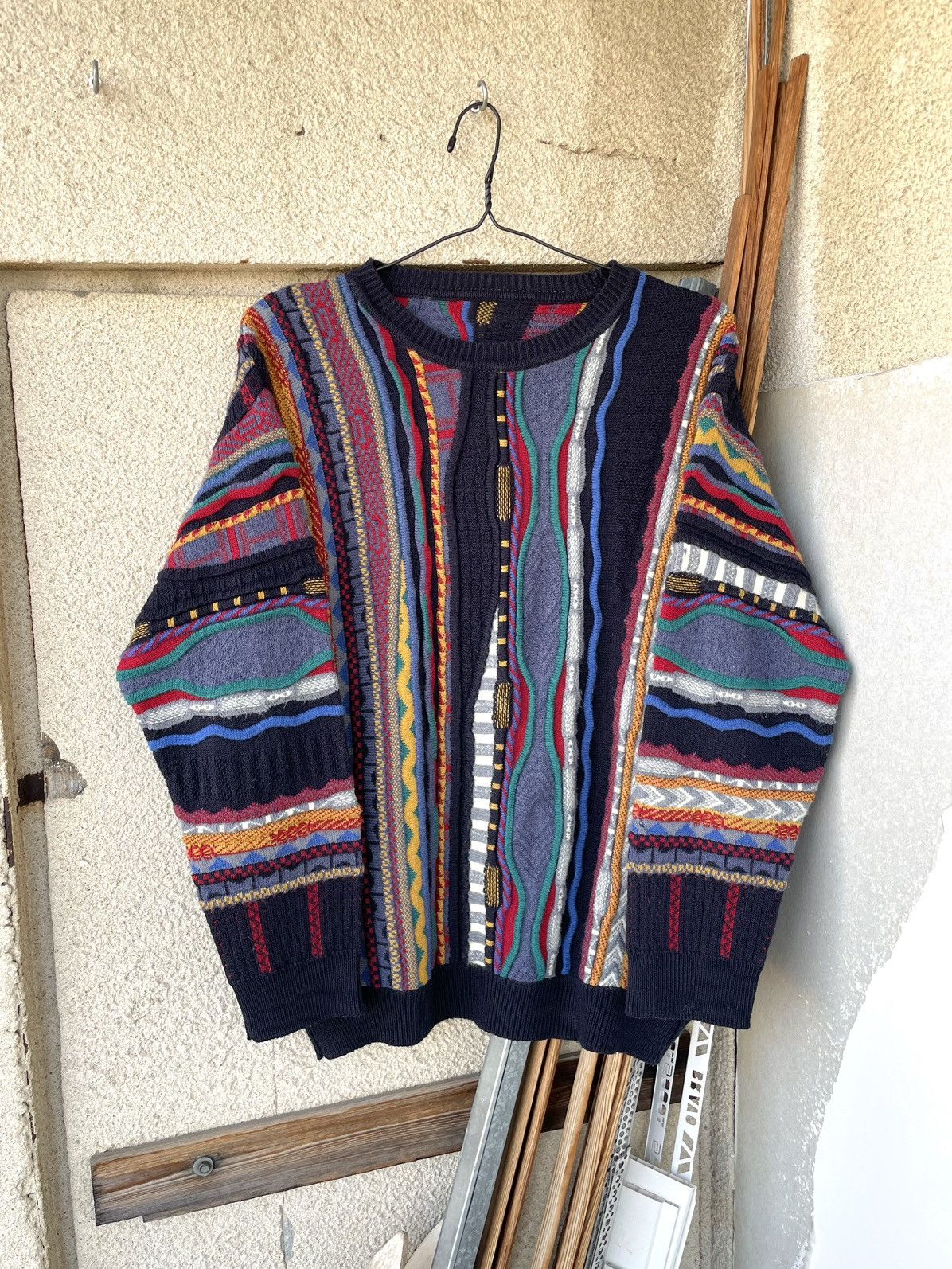 Coogi Vintage Coogi Style 3D Knit Multicolour Textured Sweater Size US M / EU 48-50 / 2 - 3 Thumbnail
