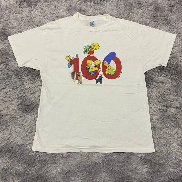 The Simpsons Distressed vintage the Simpsons tv 100 series film movie Size US XL / EU 56 / 4 - 1 Thumbnail