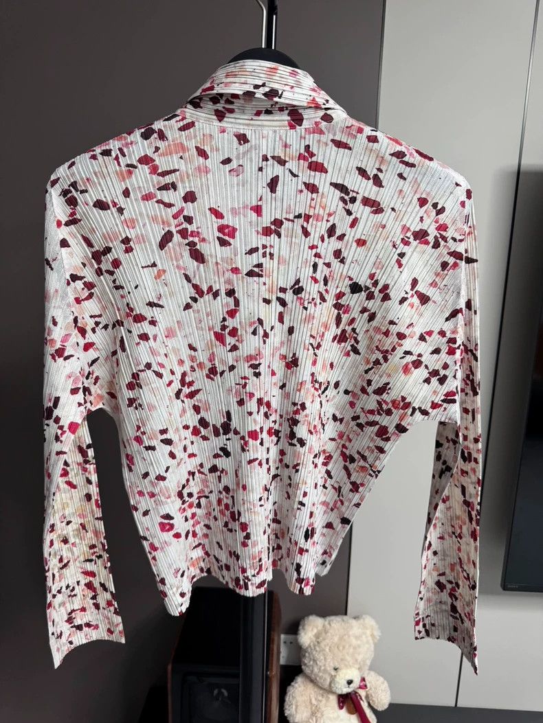 Issey Miyake Issey Miyake size:4 White and pink floral print zipper car Size M / US 6-8 / IT 42-44 - 2 Thumbnail