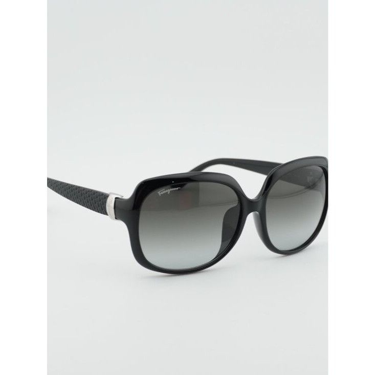Salvatore Ferragamo Salvatore Ferragamo SF739SA 001 Sunglasses Black Round Frame Size ONE SIZE - 5 Thumbnail