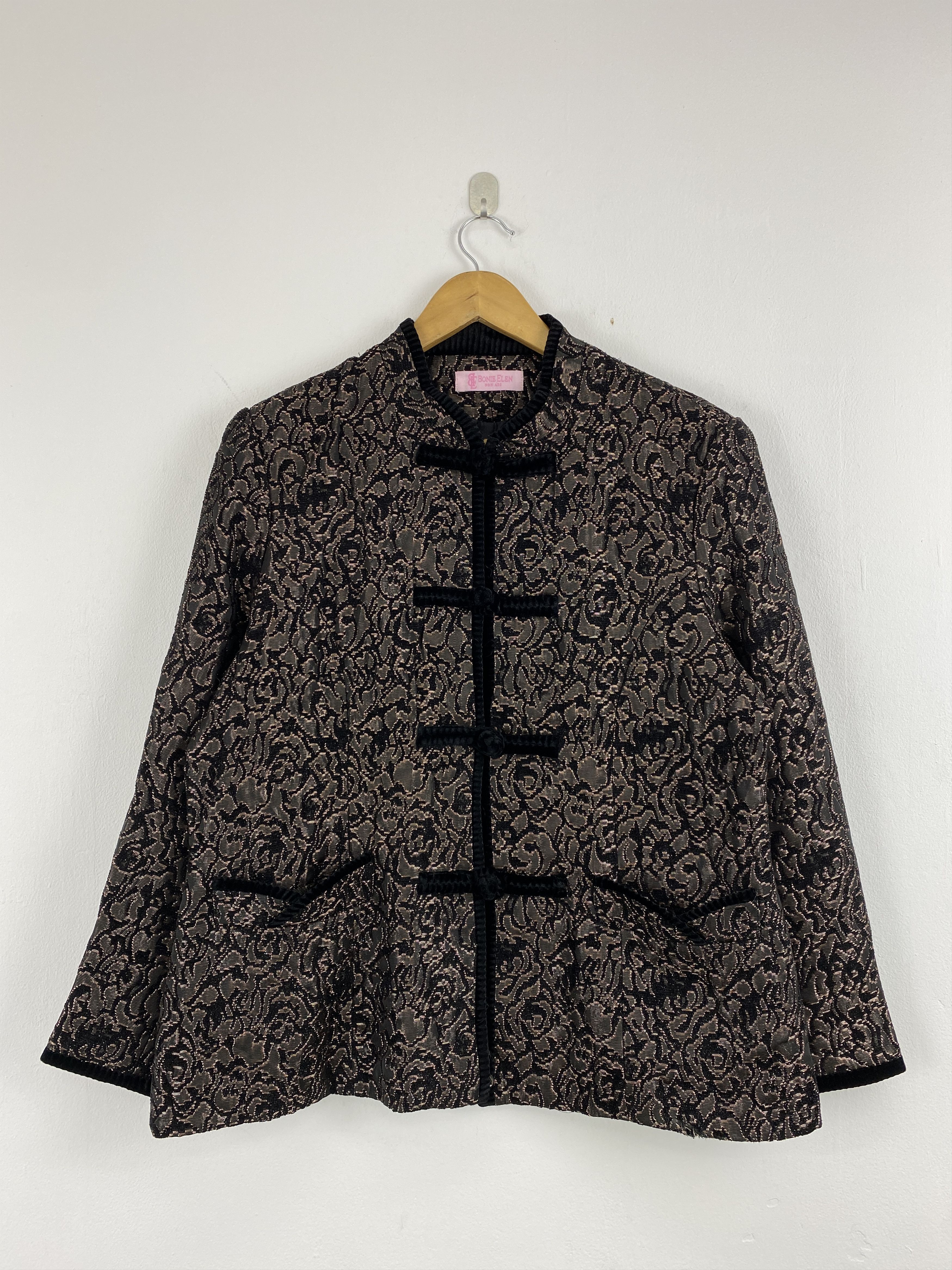 Japanese Brand Vintage Bonie Elen Floral Pattern Chinese Jacket JA0111 Size L / US 10 / IT 46 - 1 Thumbnail
