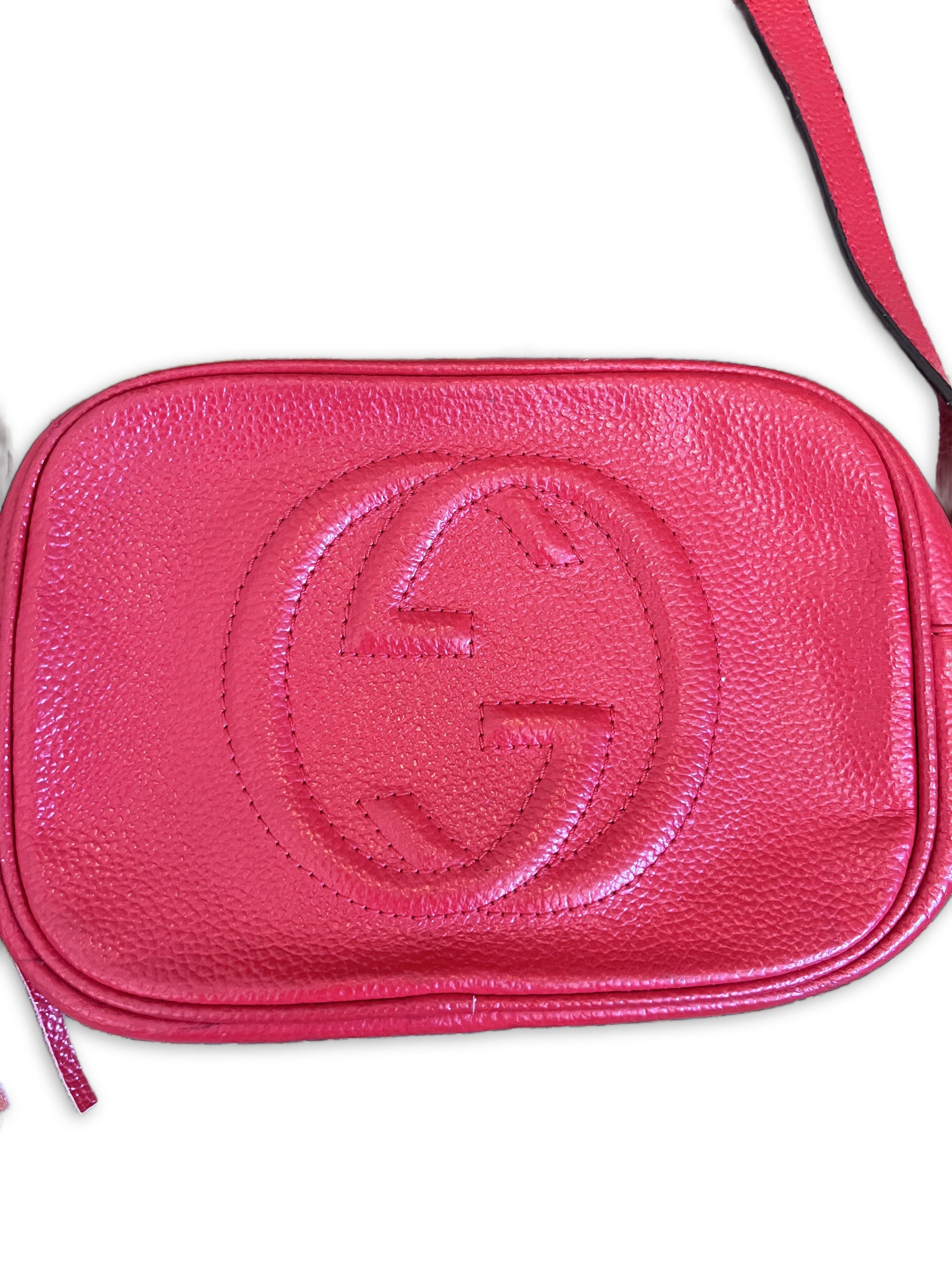 Gucci Gucci - Soho Disco Pebbled Leather Red Silver-Tone Preloved Size ONE SIZE - 4 Thumbnail