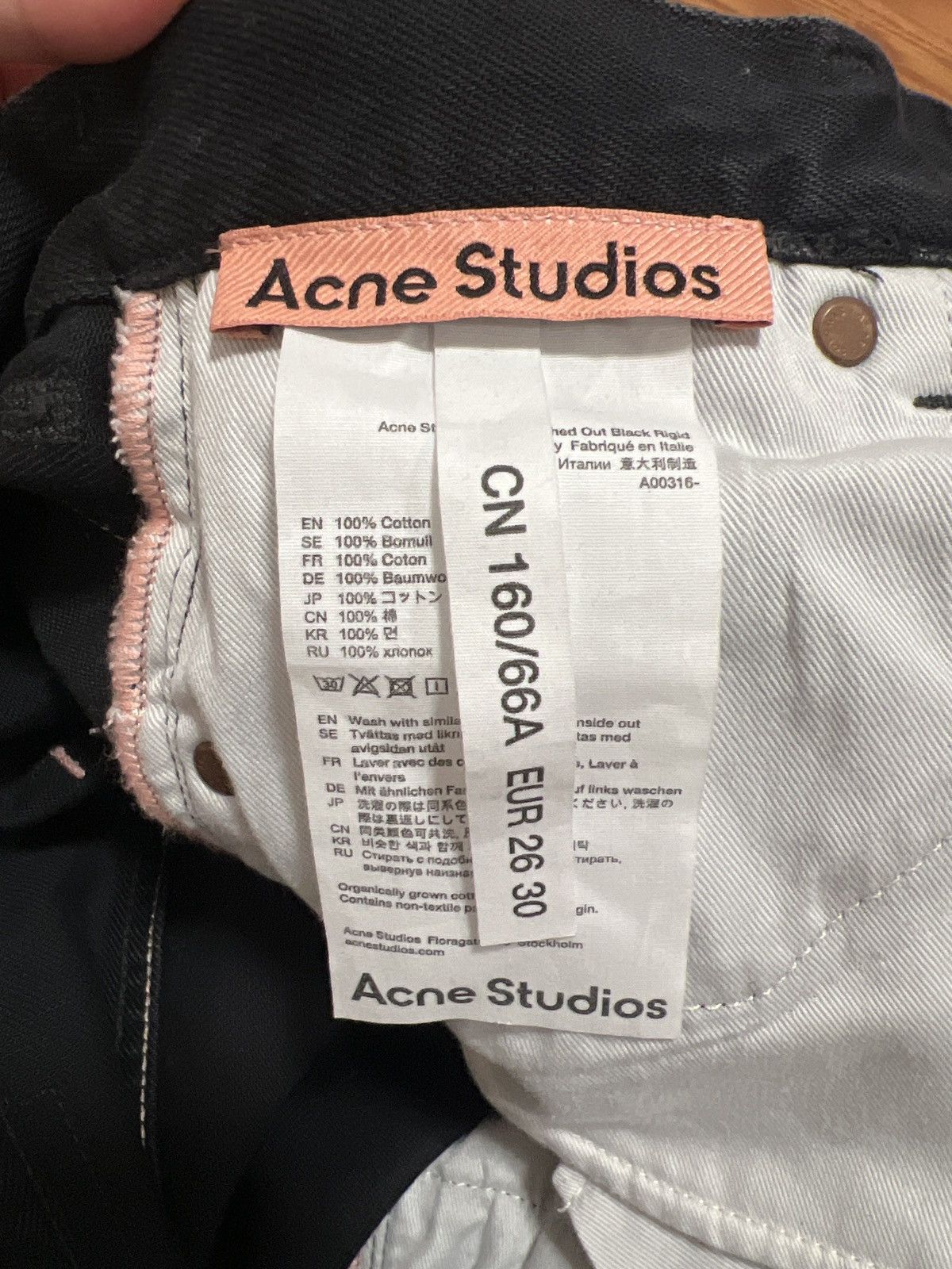 Acne Studios acne studios FW21 black denim jeans NWT Size 26" / US 2 / IT 38 - 3 Thumbnail