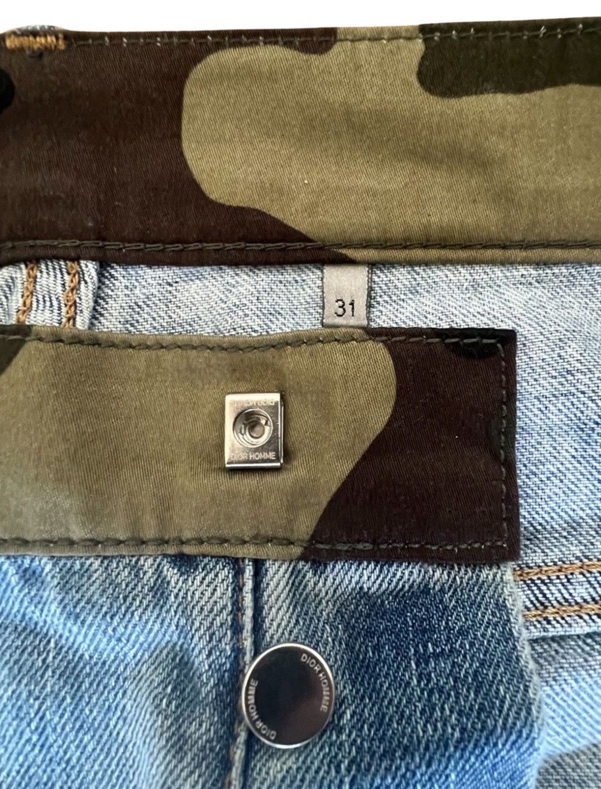 Dior × Hedi Slimane Sample Camo Waist Denim Size US 31 - 7 Thumbnail