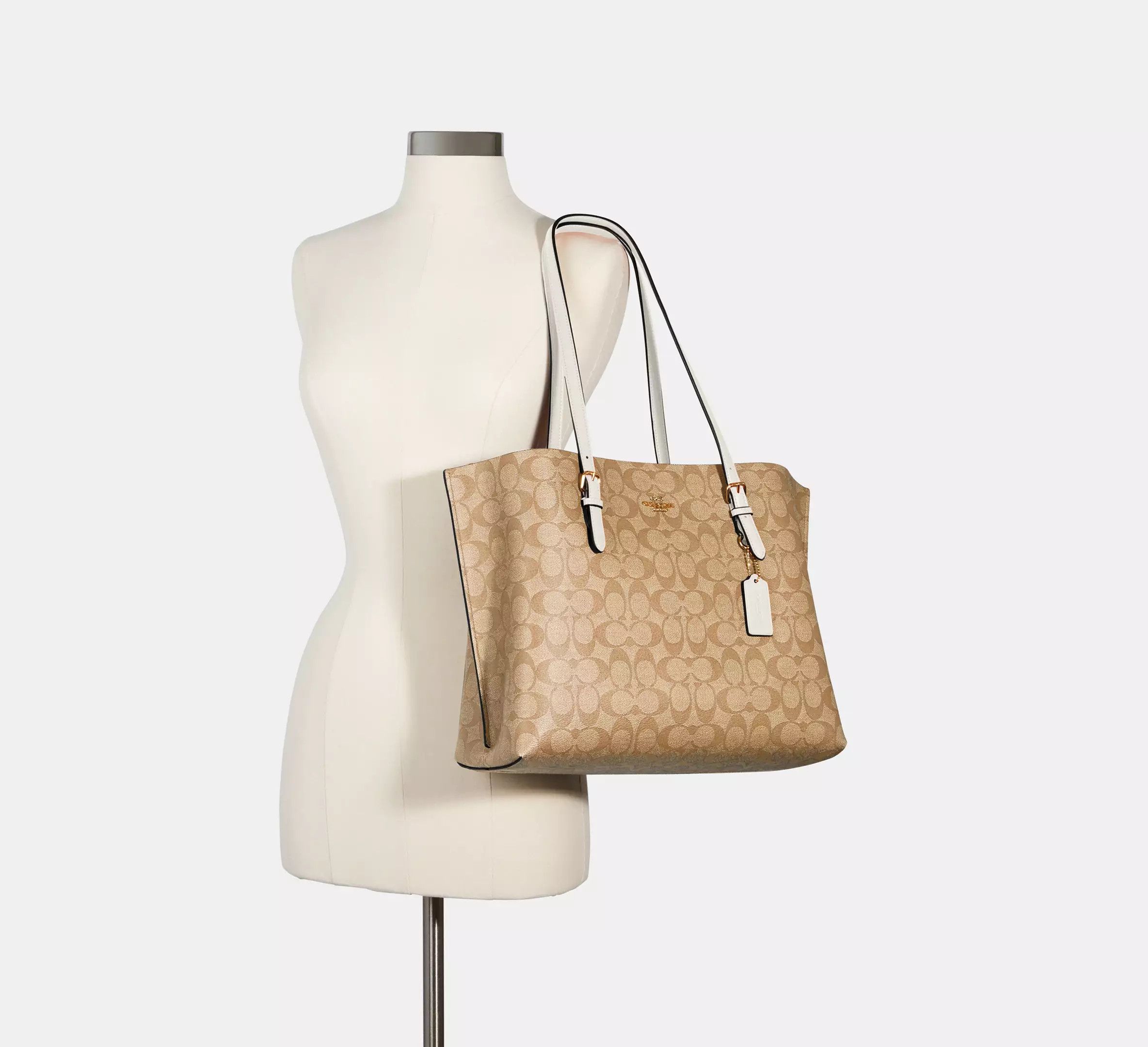 Coach Mollie Tote Bag In Signature Canvas #1665 Size ONE SIZE - 9 Thumbnail