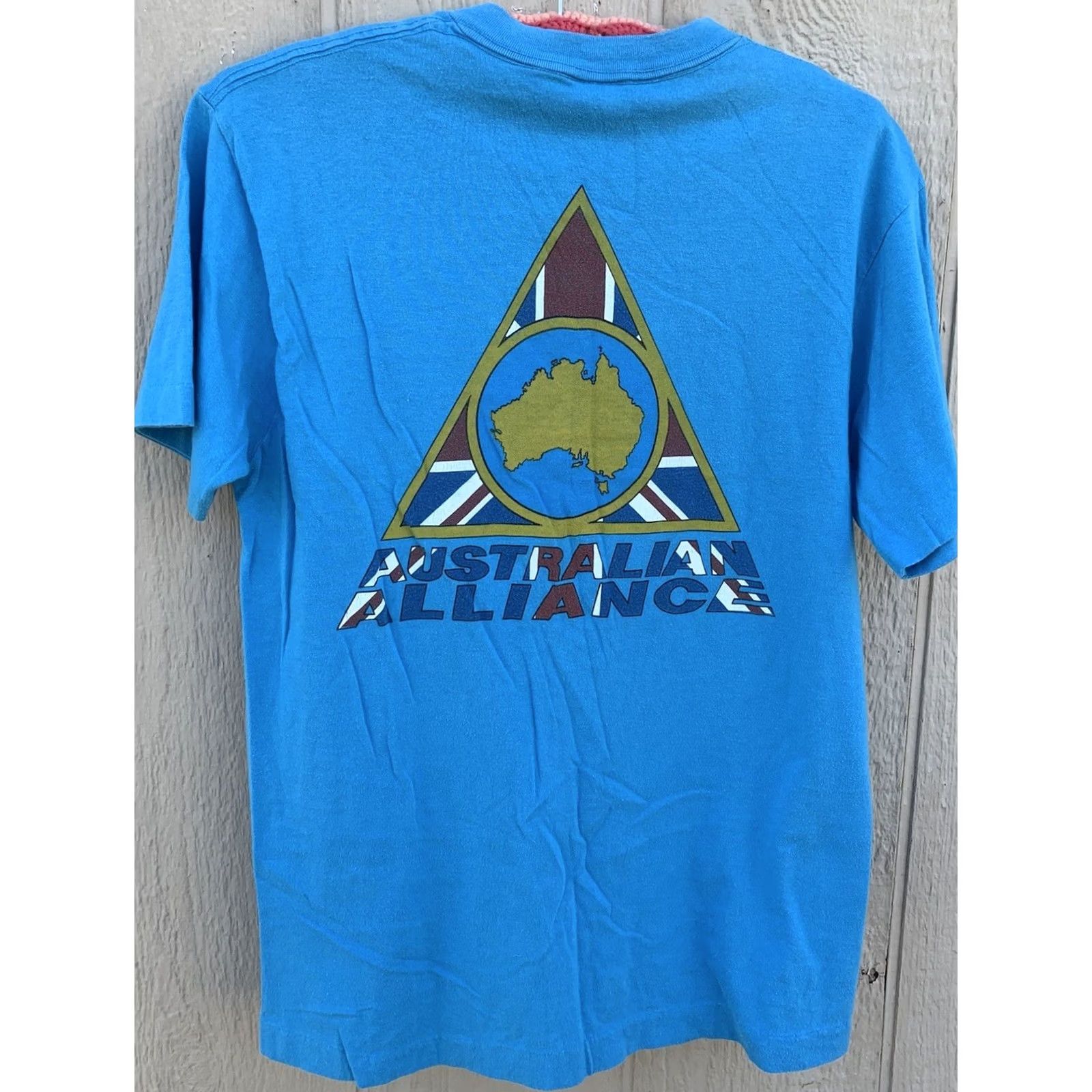 Vintage VINTAGE Surfers Alliance T Shirt AUSTRALIAN ALLIANCE Made In USA Single Stitch L Mens Blue 1980s Graphic Tee Size US L / EU 52-54 / 3 - 6 Thumbnail