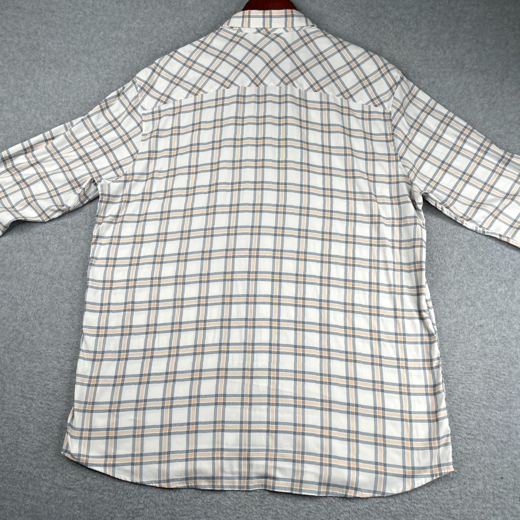 Johnston & Murphy Johnston & Murphy Performance Shirt Large White Check Button Up Long Sleeve Mens Size US L / EU 52-54 / 3 - 6 Thumbnail