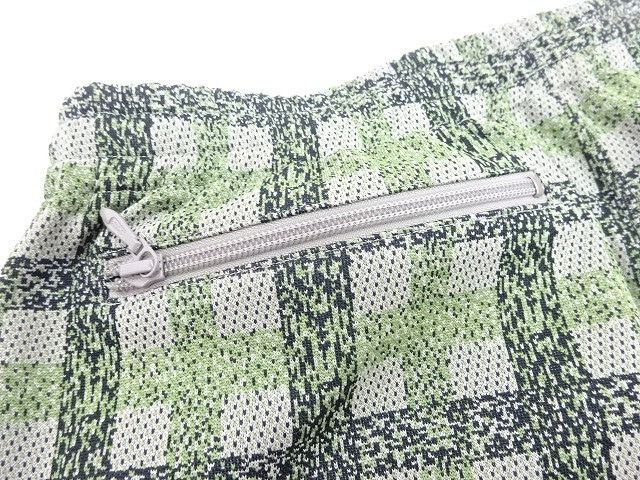 Needles Sweat Pants Checkered Polyester Logo Green Size US 28 / EU 44 - 6 Thumbnail