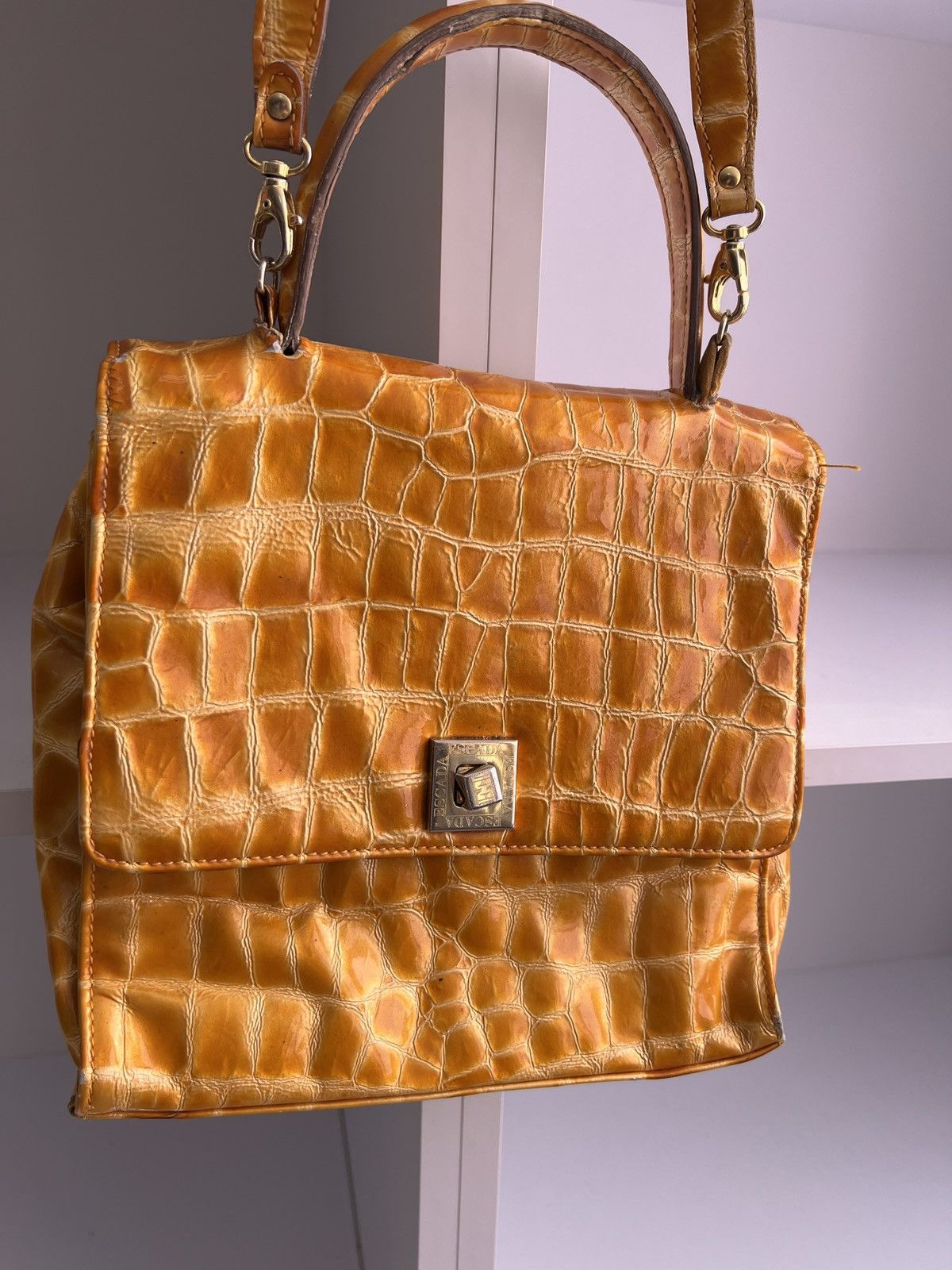 Designer × Escada × Vintage Vintage ESCADA Shoulder Bag Crocodile Pattern Leather Size ONE SIZE - 7 Thumbnail