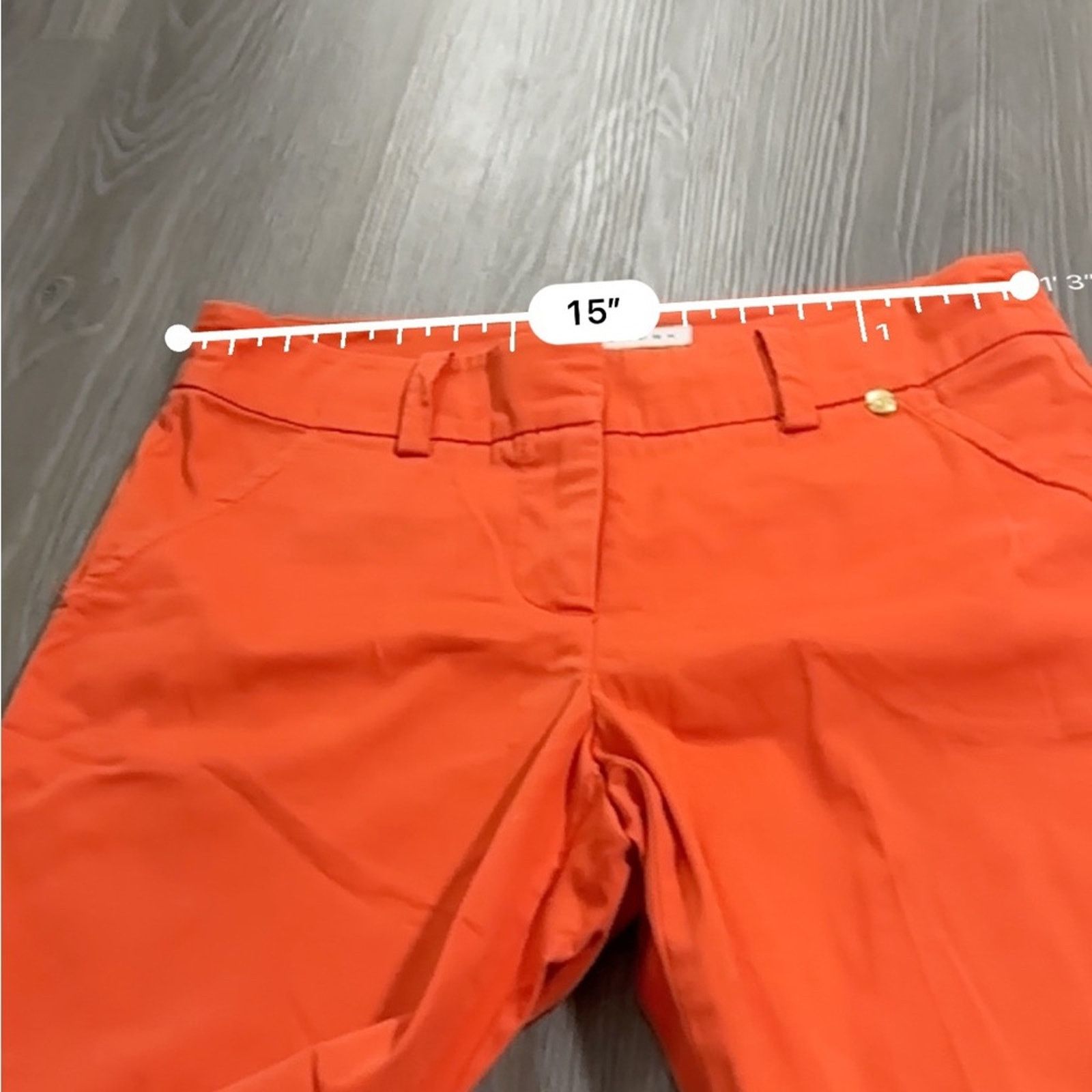 Trina Turk Trina Turk Bright Orange Mid Rise Straight Ankle Dress Pants Size 30" / US 8 / IT 44 - 10 Thumbnail