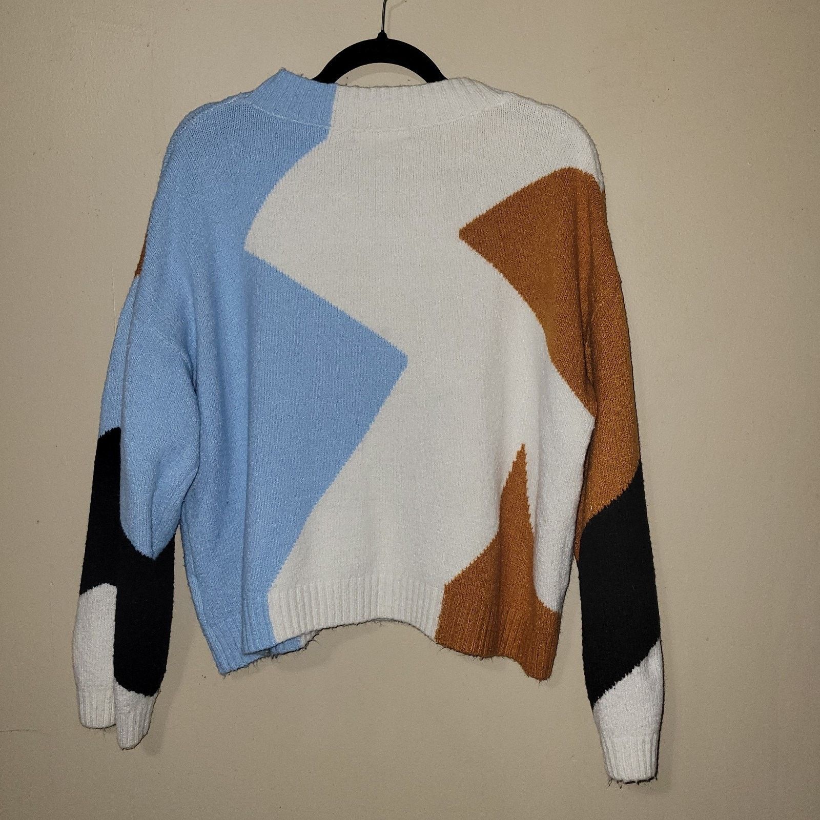 & Other Stories A Beautiful Soul Colorblock Sweater Size X Ivory Multicolor Size XL / US 12-14 / IT 48-50 - 4 Thumbnail