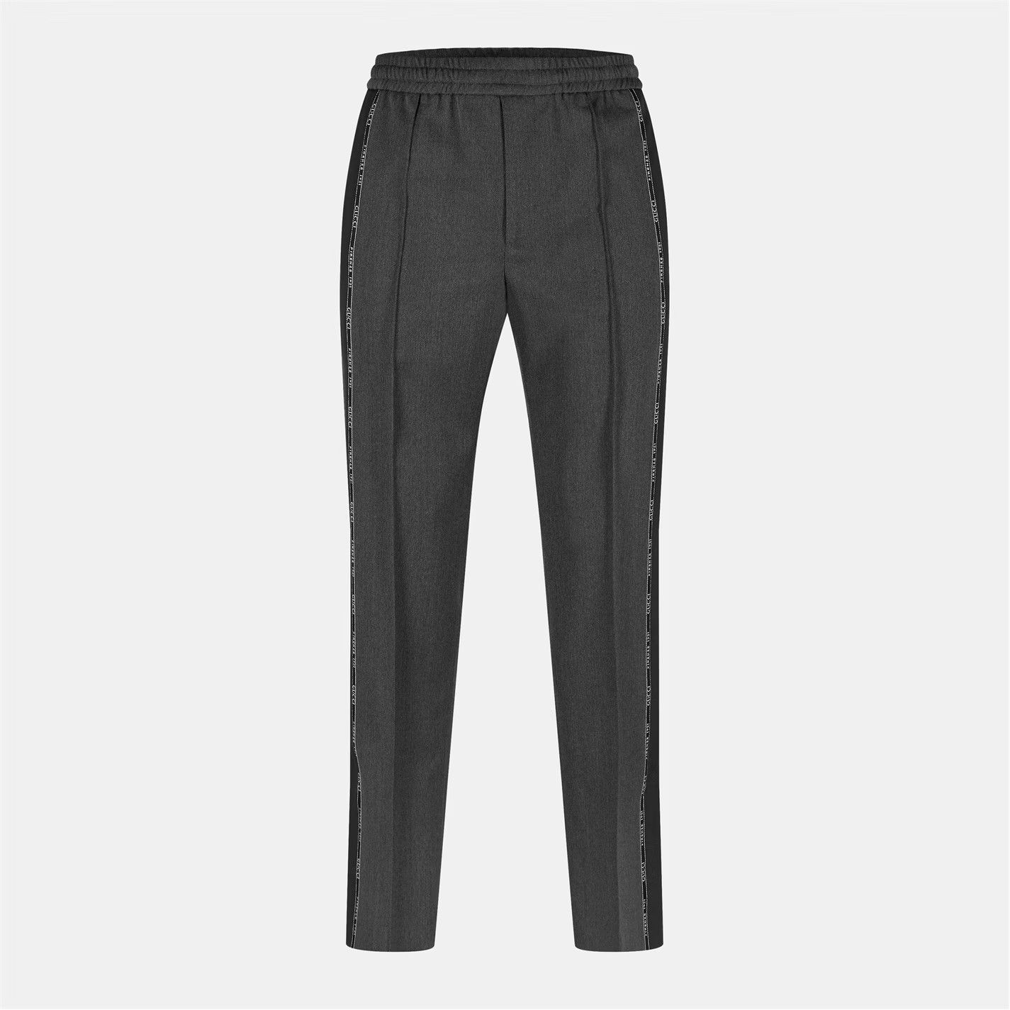 Gucci o1g2r1mq0426 Logo Wool Trousers in Dark Grey Size US 34 / EU 50 - 1 Thumbnail