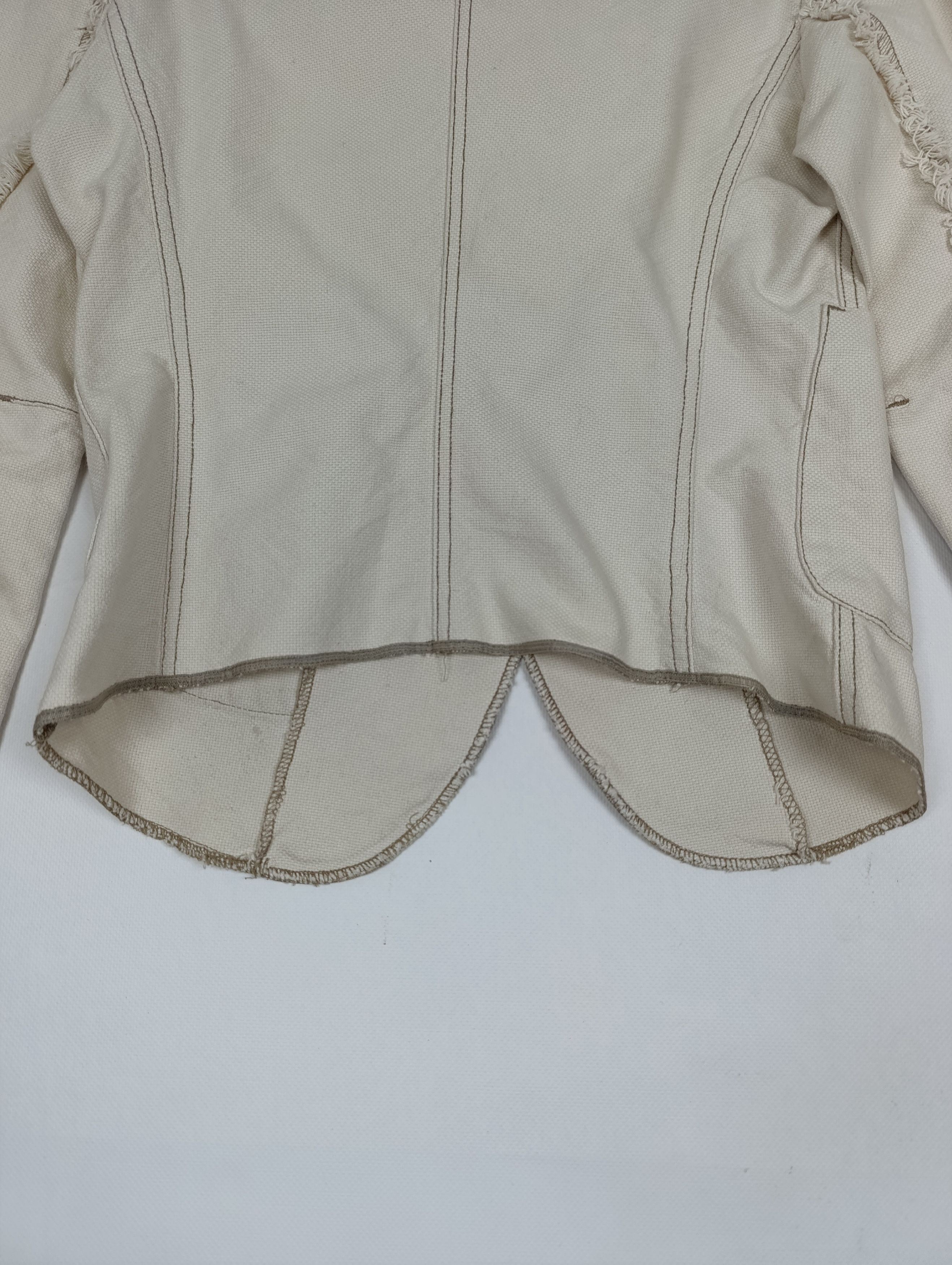 Marithe + Francois Girbaud VINTAGE MARITHE FRANCOIS GIRBAUD CANVAS FRAYED BLAZER JACKET Size M / US 6-8 / IT 42-44 - 18 Thumbnail