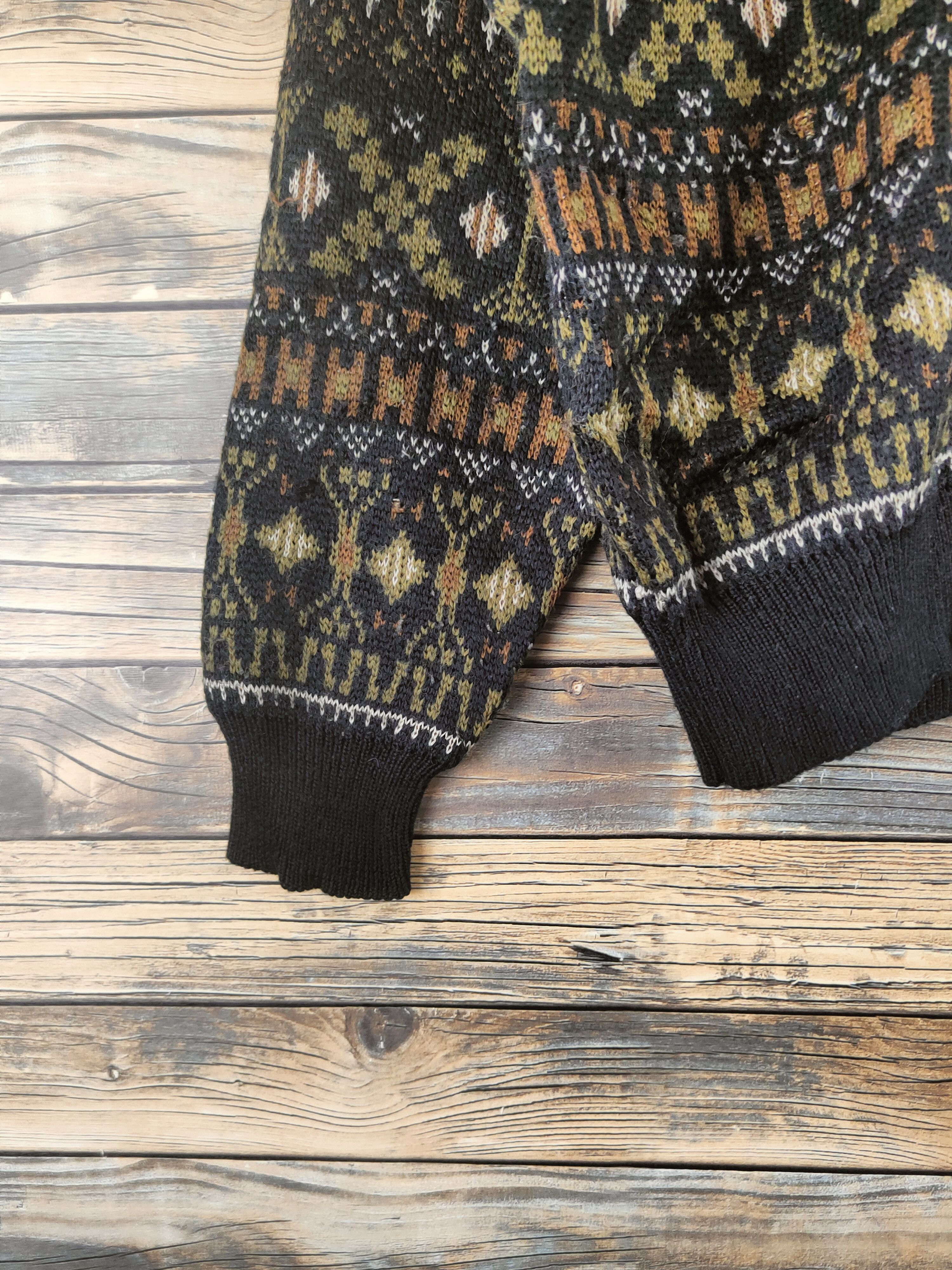 Japanese Brand DL Apoy art vintage Black Knitwear Cardigans #46-478 Size US M / EU 48-50 / 2 - 5 Thumbnail