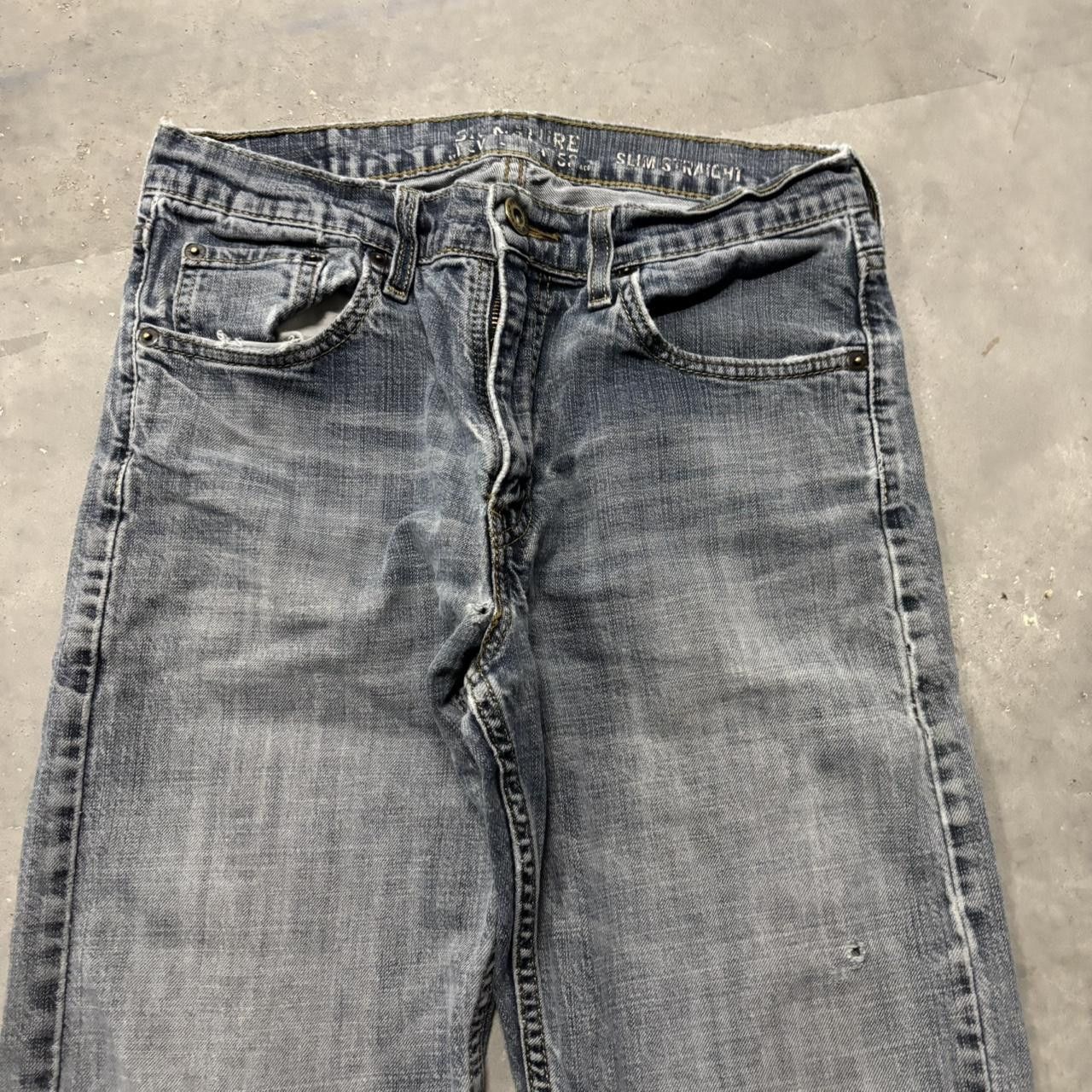 Levi's × Vintage Crazy Vintage Y2K/2000s Grunge Faded Wash Levis Denim Jeans! Size US 28 / EU 44 - 5 Thumbnail