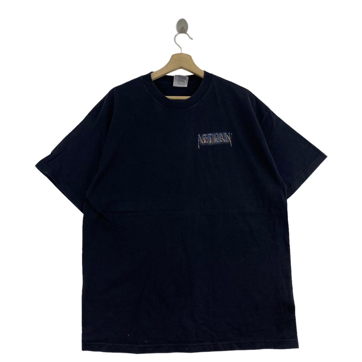 Vintage Vintage AZTLAN Fifth Sun Men's Cuauhtemoc Print Black Short Size US XL / EU 56 / 4 - 3 Thumbnail